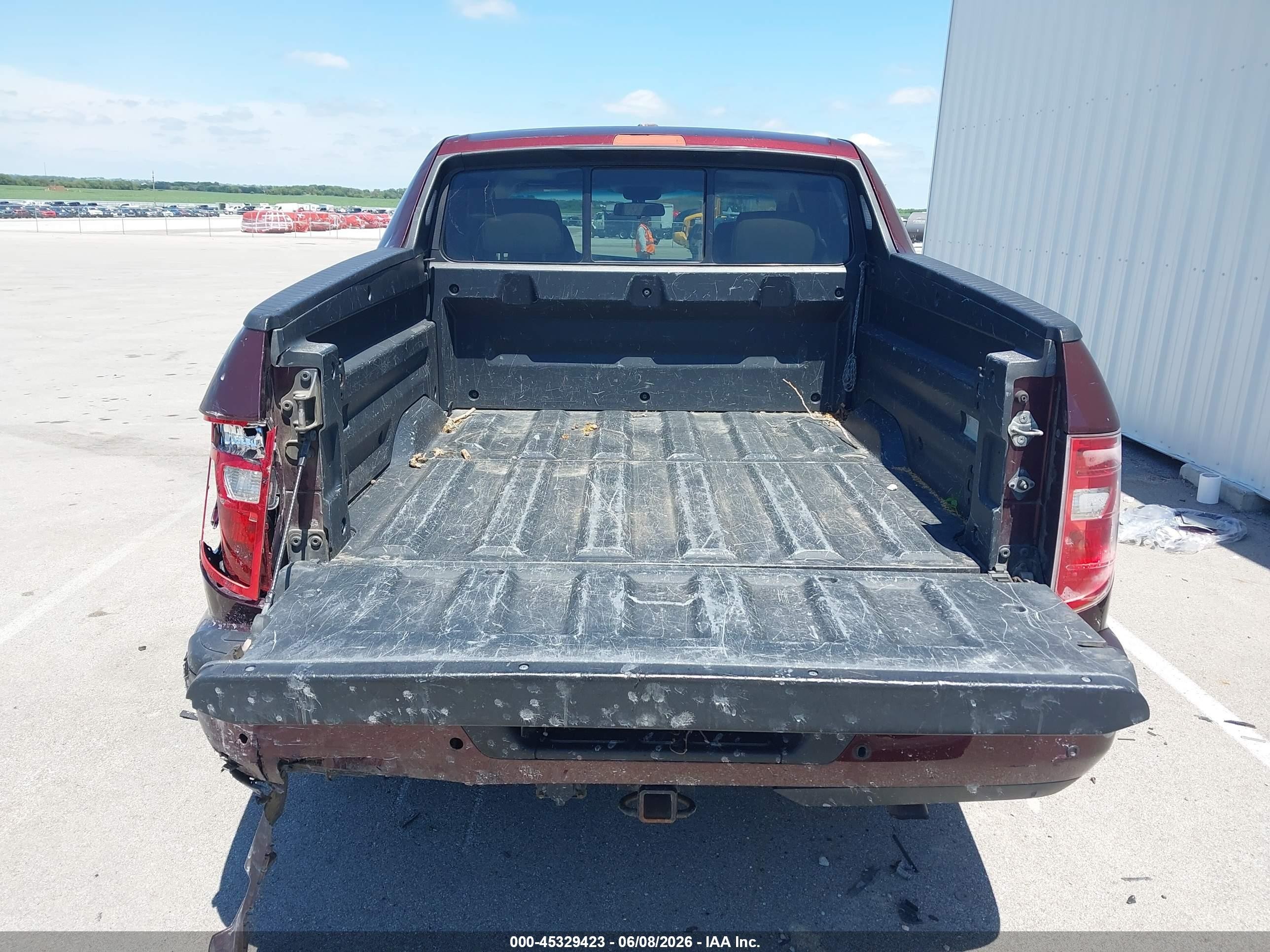 2010 Honda Ridgeline Rtl Maroon vin: 5FPYK1F50AB002606