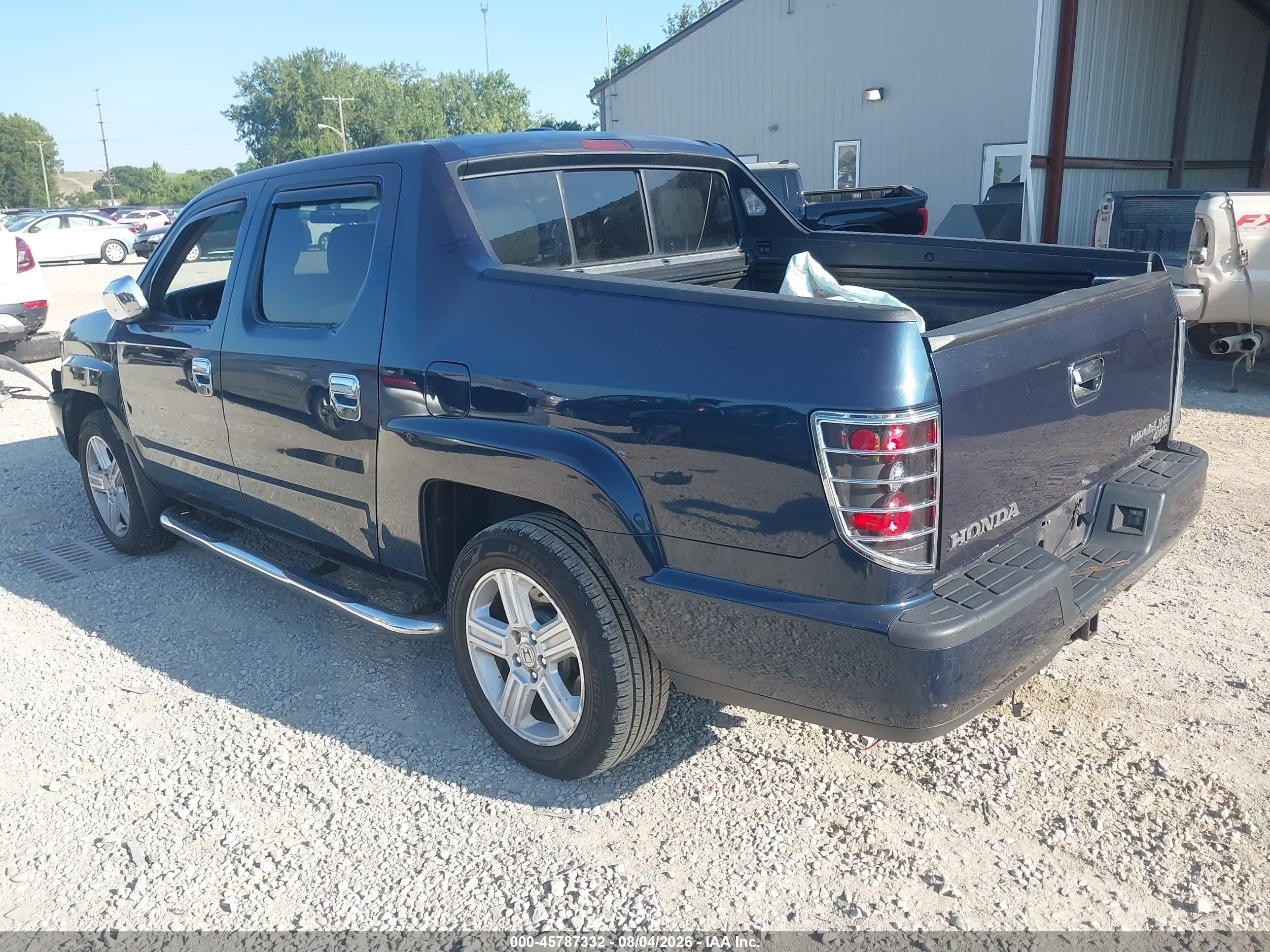 2010 Honda Ridgeline Rtl Blue vin: 5FPYK1F50AB002931