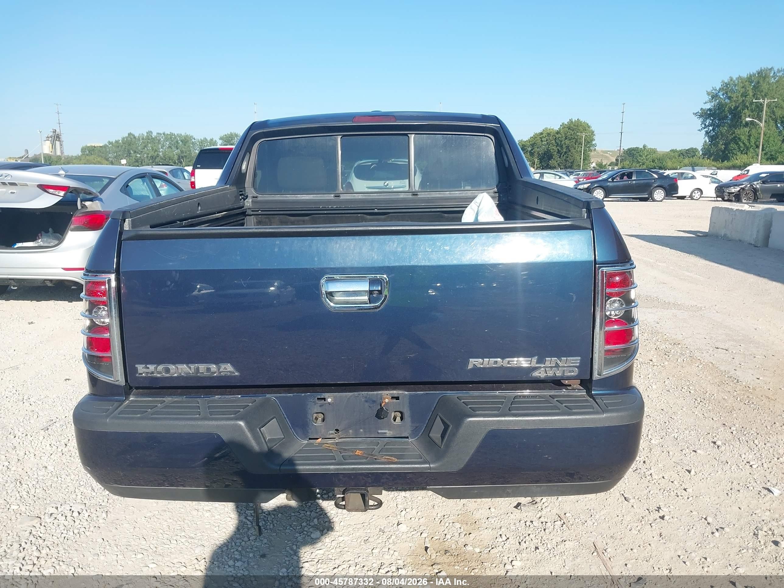 2010 Honda Ridgeline Rtl Blue vin: 5FPYK1F50AB002931