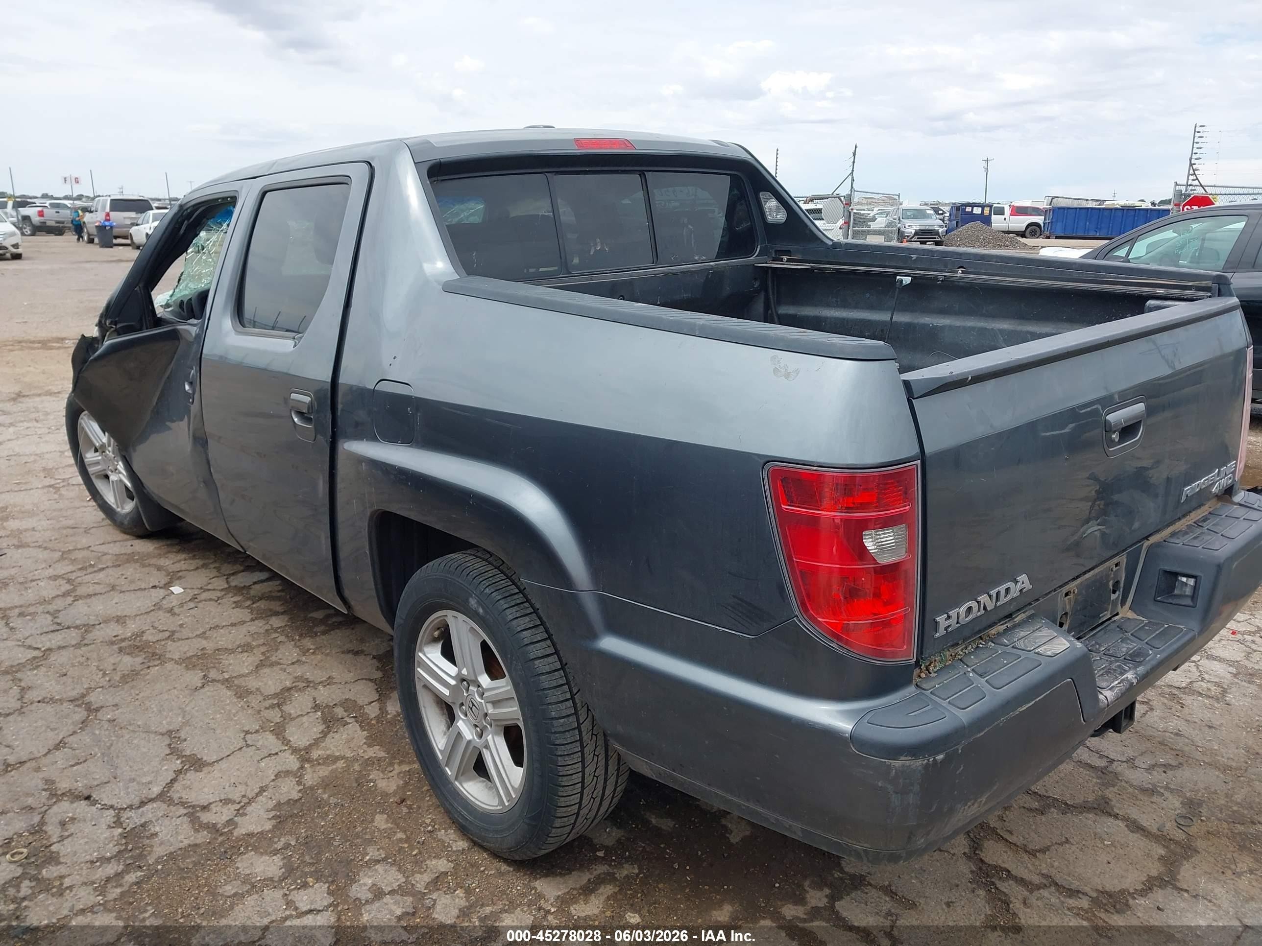 2010 Honda Ridgeline Rtl Серый vin: 5FPYK1F50AB008261