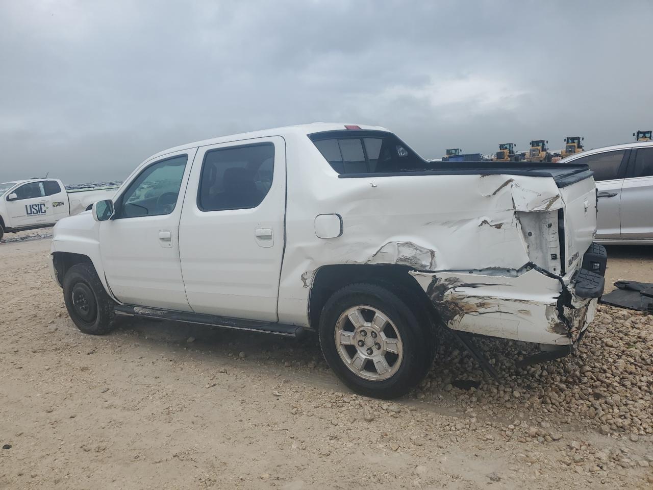 2012 Honda Ridgeline Rtl White vin: 5FPYK1F50CB452792 Damage: Left Rear Door, Dent(S) W/ Paint Dmg, 9 To 10 Inches