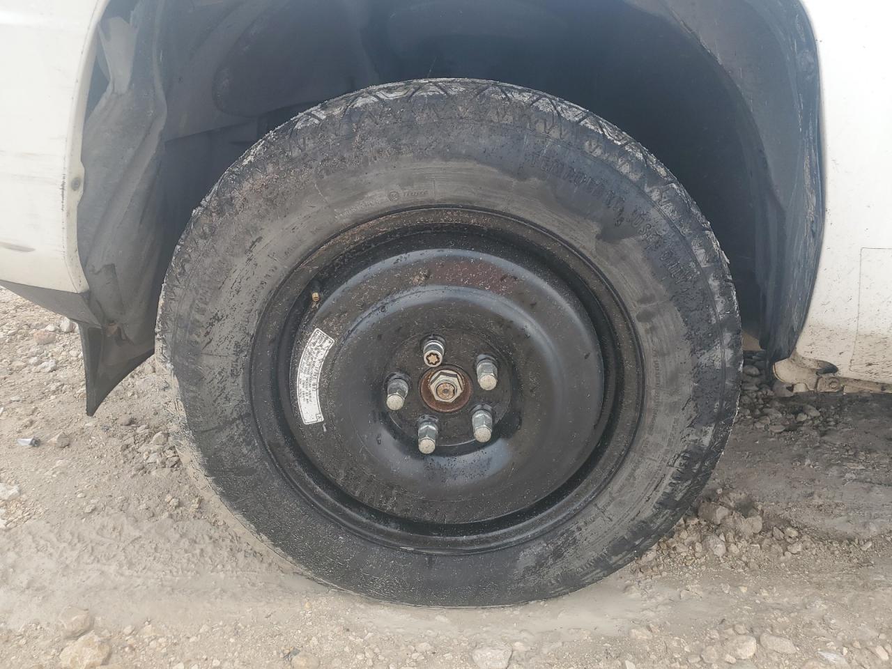 2012 Honda Ridgeline Rtl White vin: 5FPYK1F50CB452792 Damage: Left Front Wheel, Missing, Replacement Required
