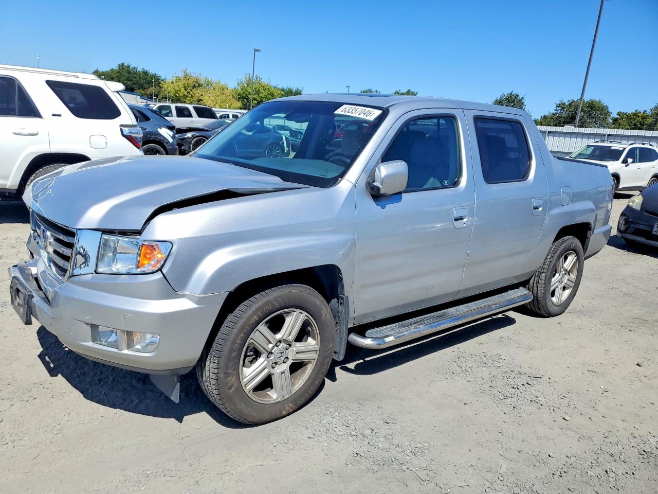 2012 Honda Ridgeline Rtl Серебряный vin: 5FPYK1F50CB454574
