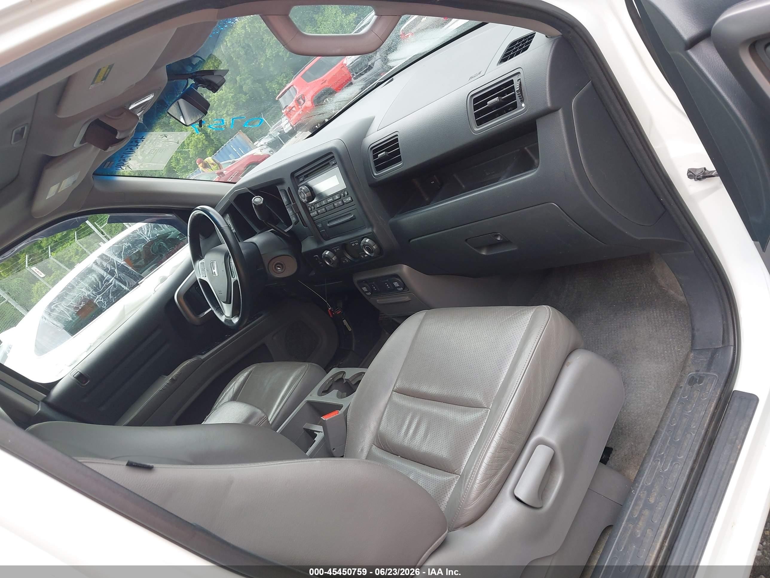 2012 Honda Ridgeline Rtl Белый vin: 5FPYK1F50CB456809