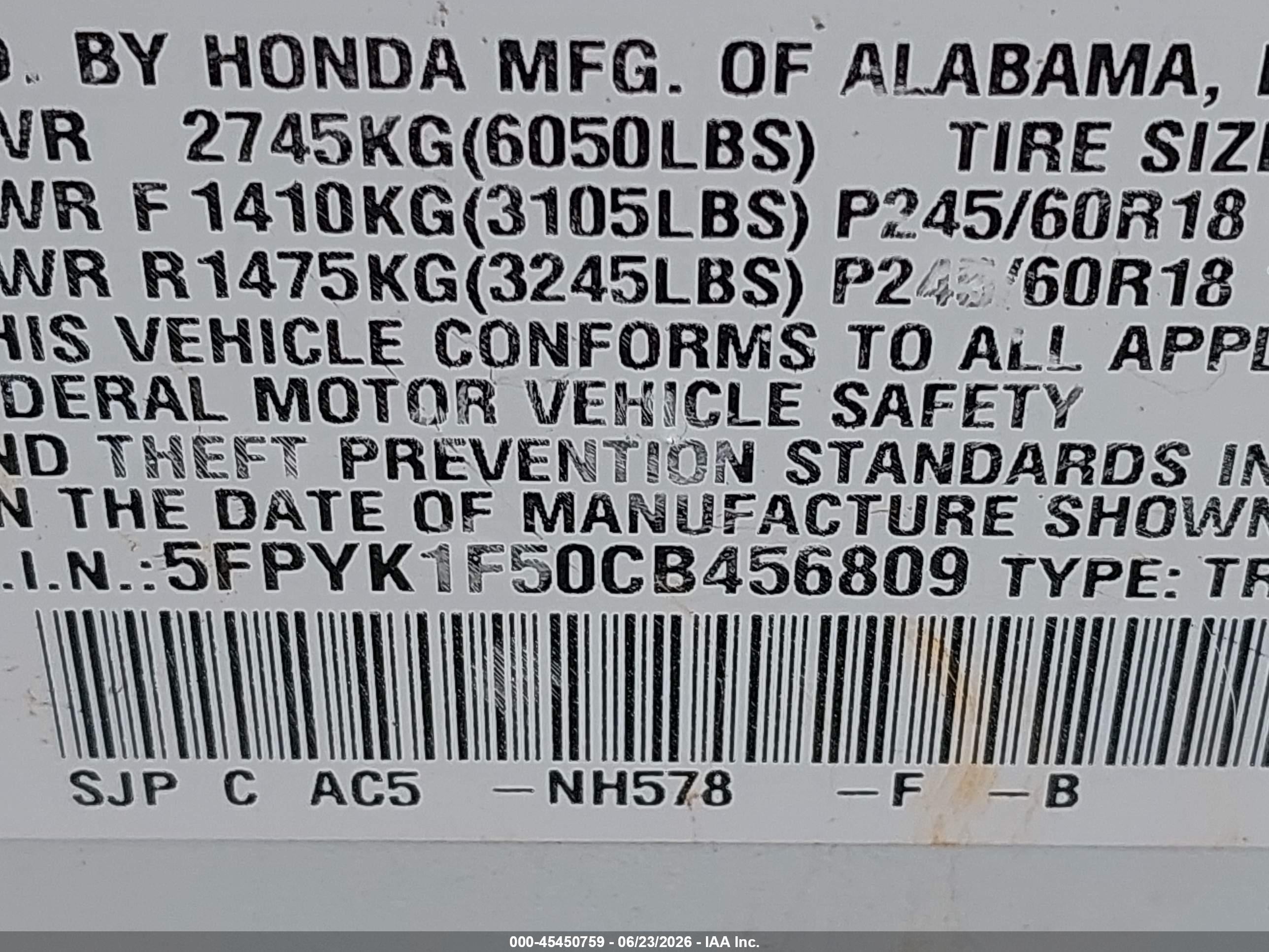 2012 Honda Ridgeline Rtl Белый vin: 5FPYK1F50CB456809
