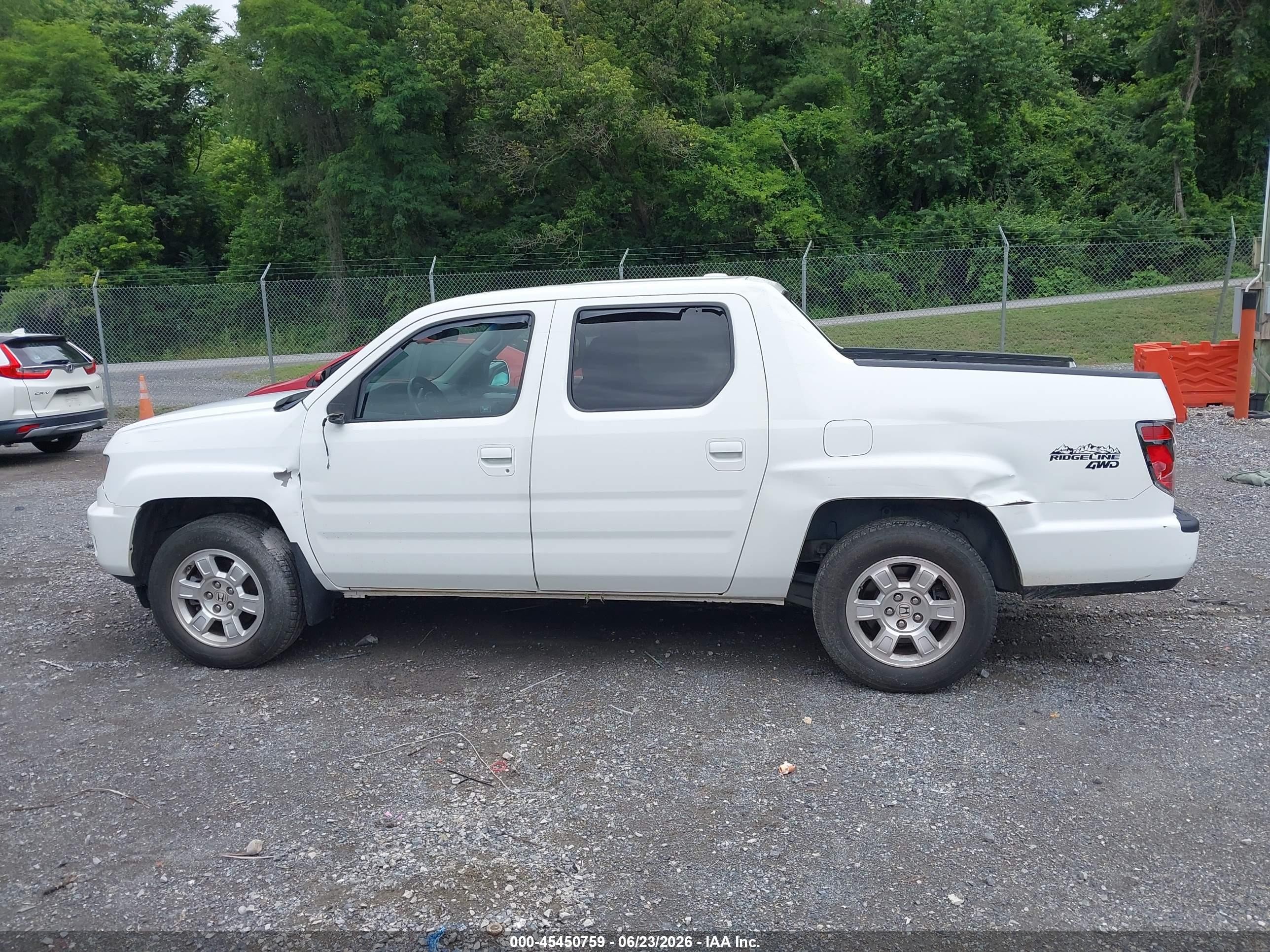 2012 Honda Ridgeline Rtl Белый vin: 5FPYK1F50CB456809