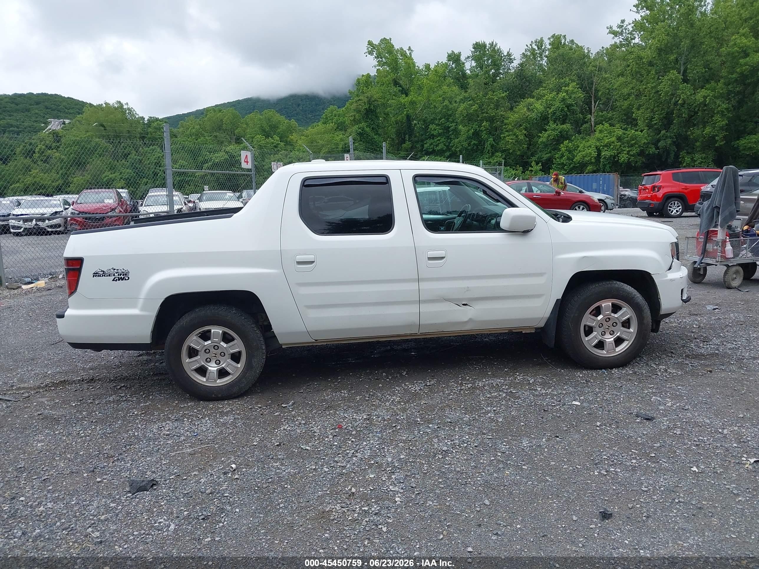 2012 Honda Ridgeline Rtl Белый vin: 5FPYK1F50CB456809