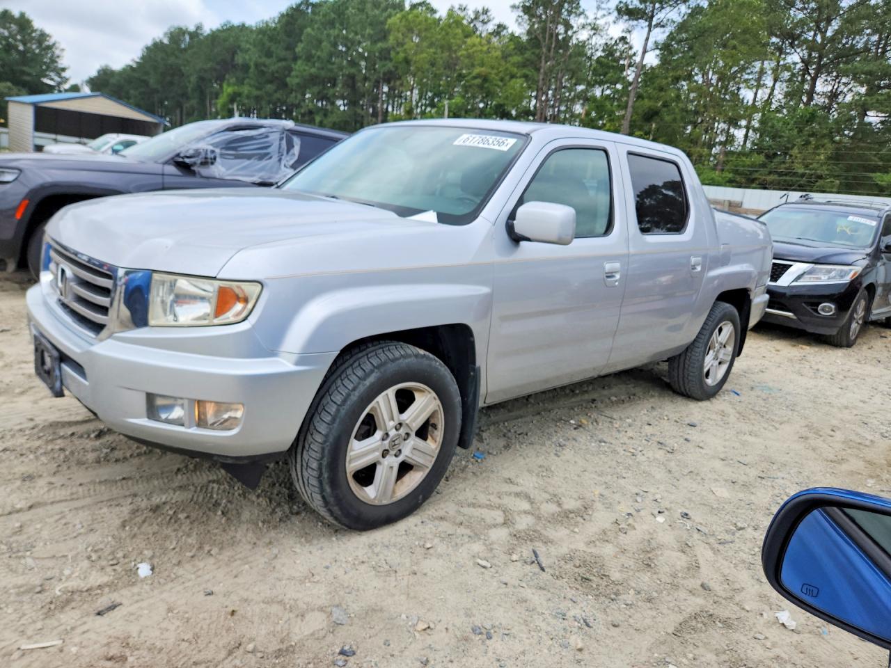 2013 Honda Ridgeline Rtl Silver vin: 5FPYK1F50DB006191