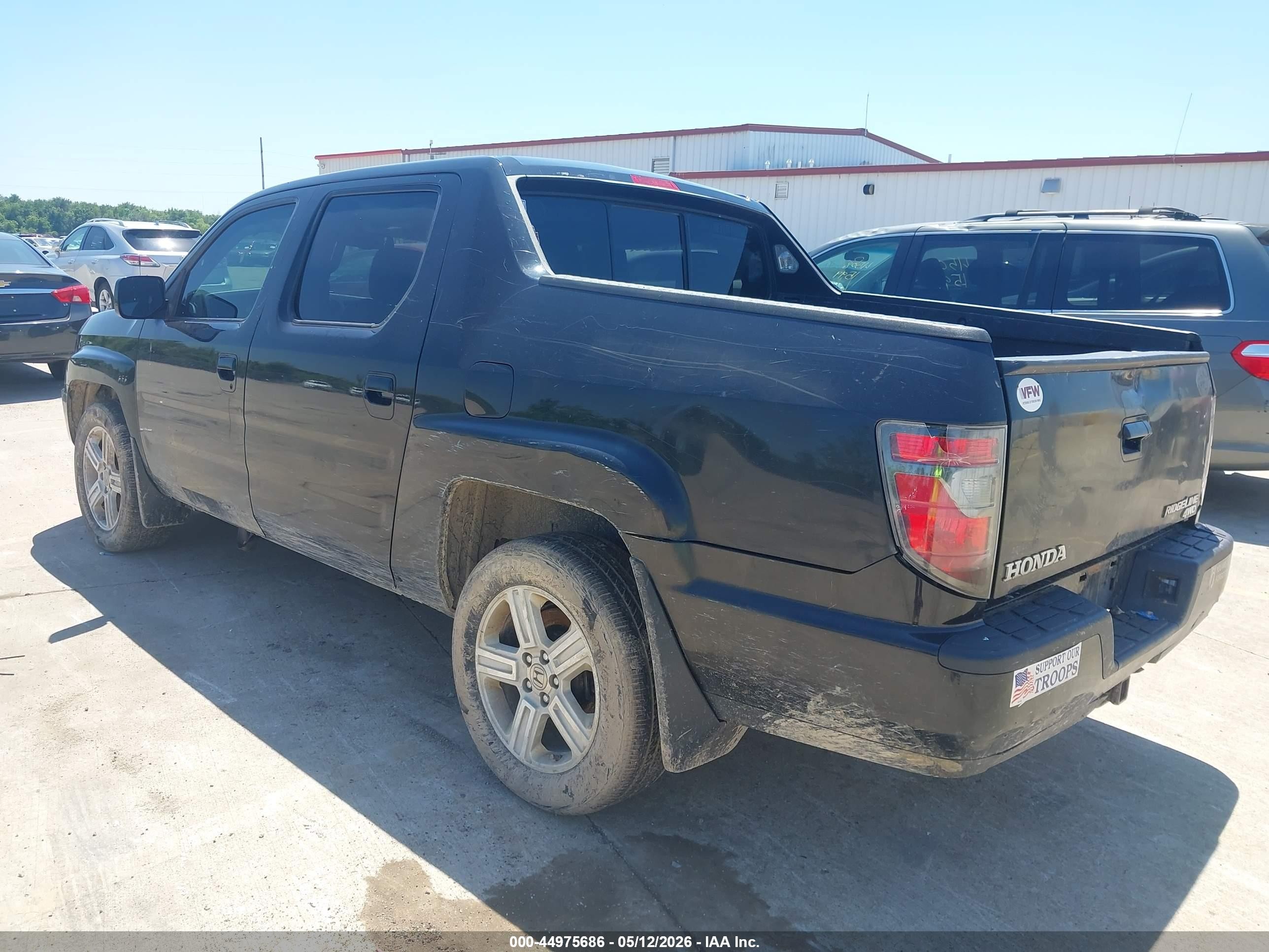 2013 Honda Ridgeline Rtl Black vin: 5FPYK1F50DB008846