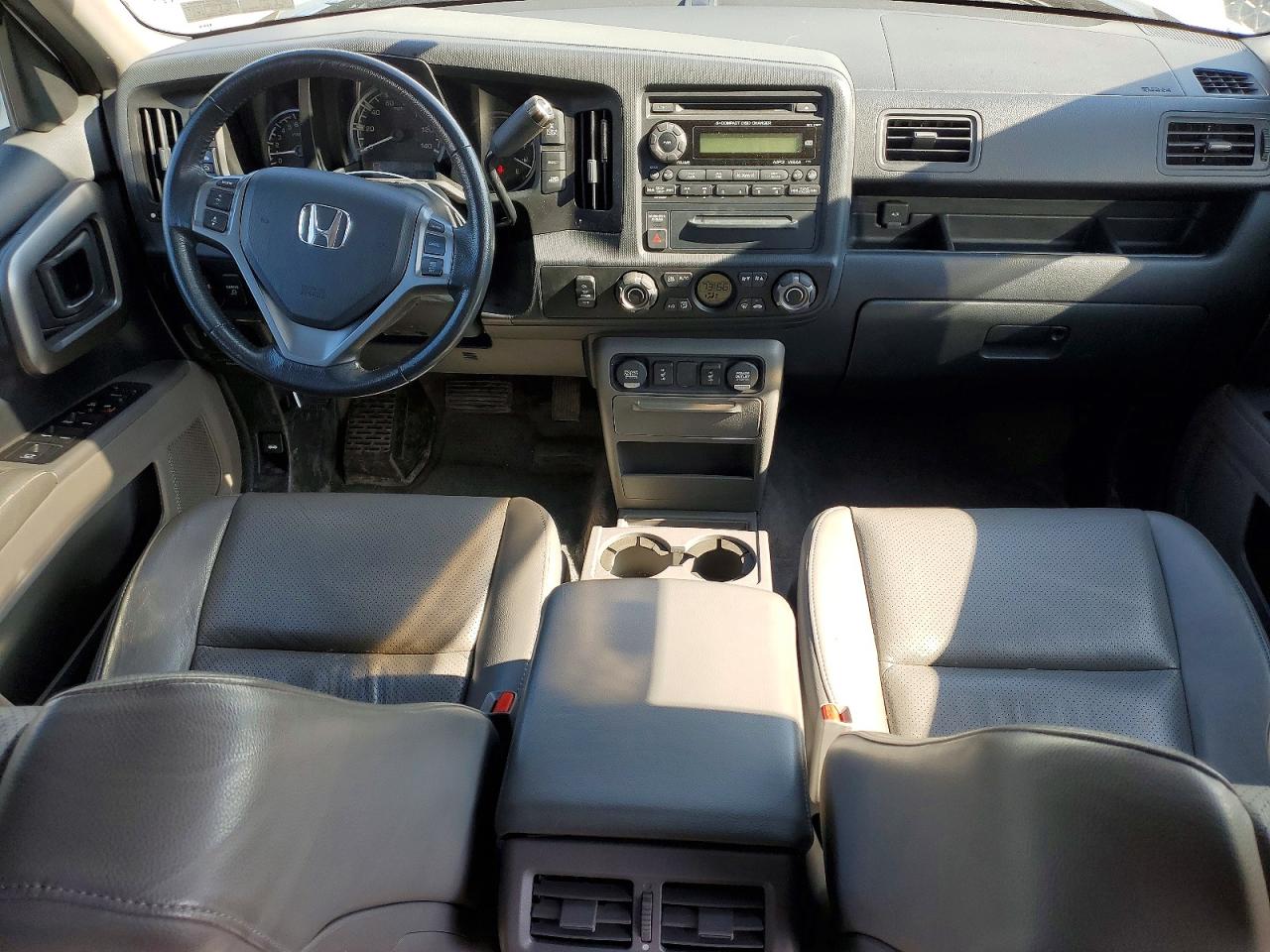 2014 Honda Ridgeline Rtl White vin: 5FPYK1F50EB004183