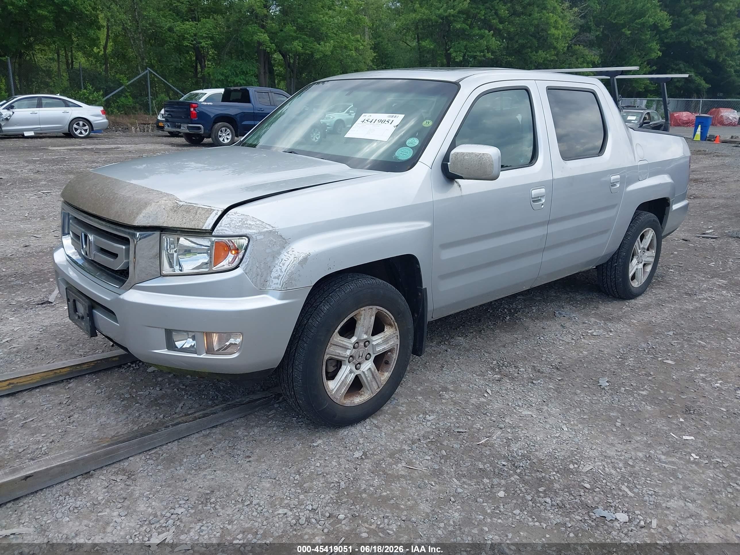 2010 Honda Ridgeline Rtl Silver vin: 5FPYK1F51AB007717
