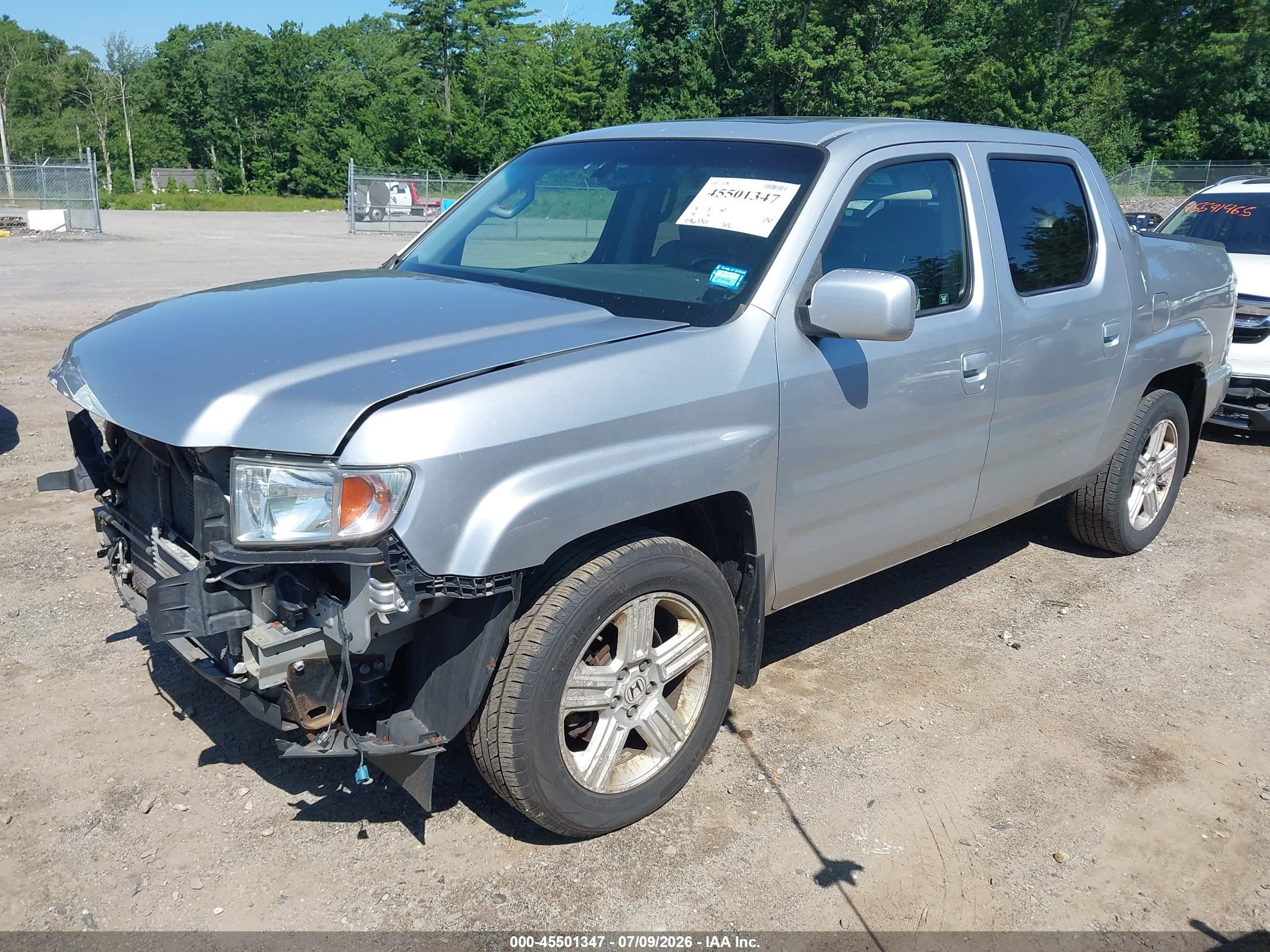 2012 Honda Ridgeline Rtl Silver vin: 5FPYK1F51CB452218