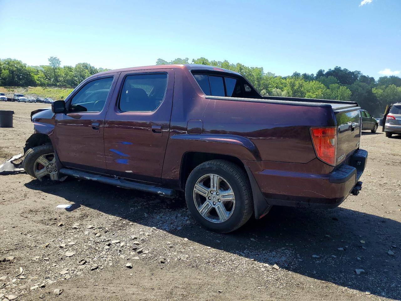 2012 Honda Ridgeline Rtl Темно-бордовый vin: 5FPYK1F51CB457239