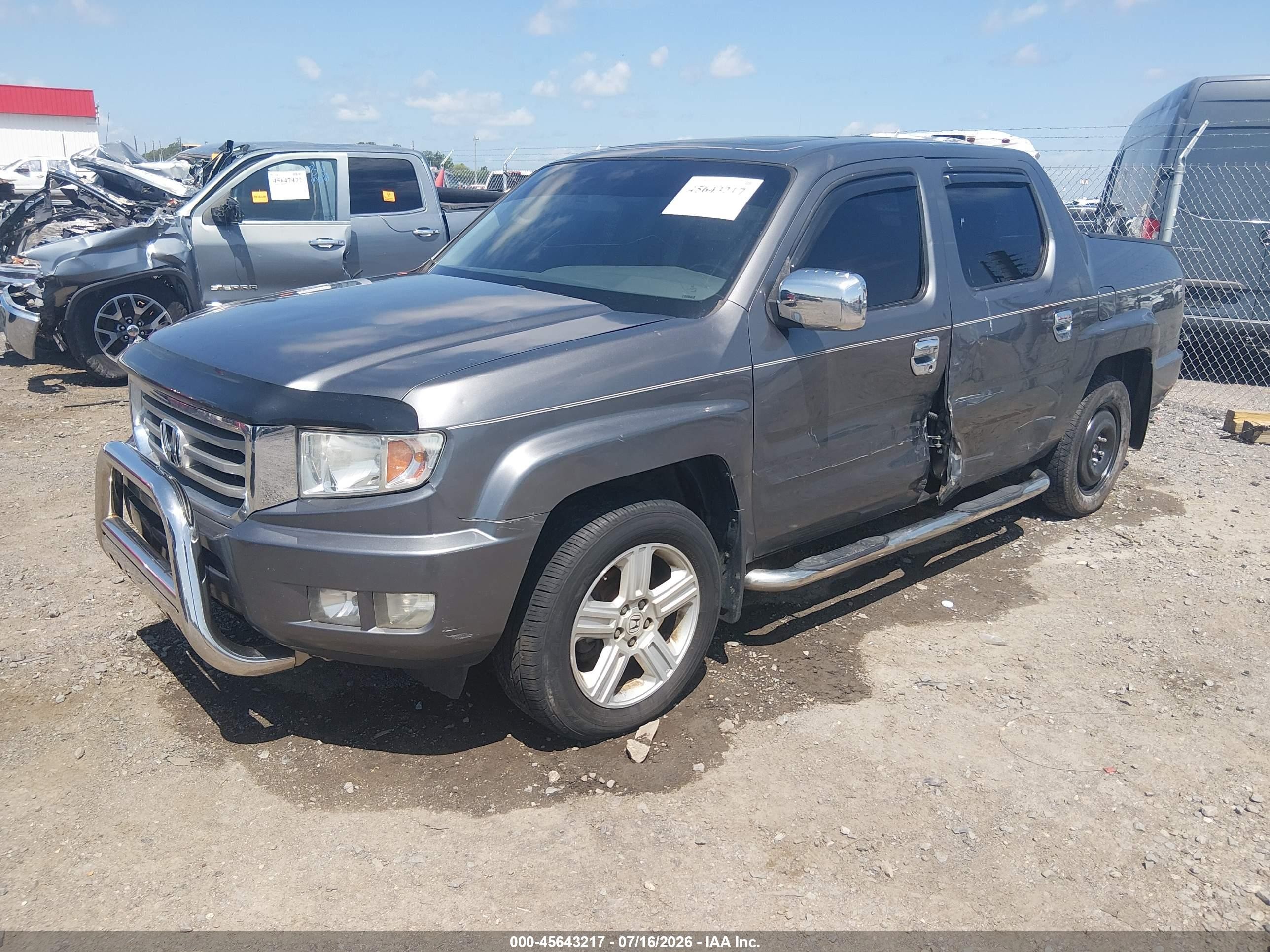 2012 Honda Ridgeline Rtl Gray vin: 5FPYK1F51CB457970