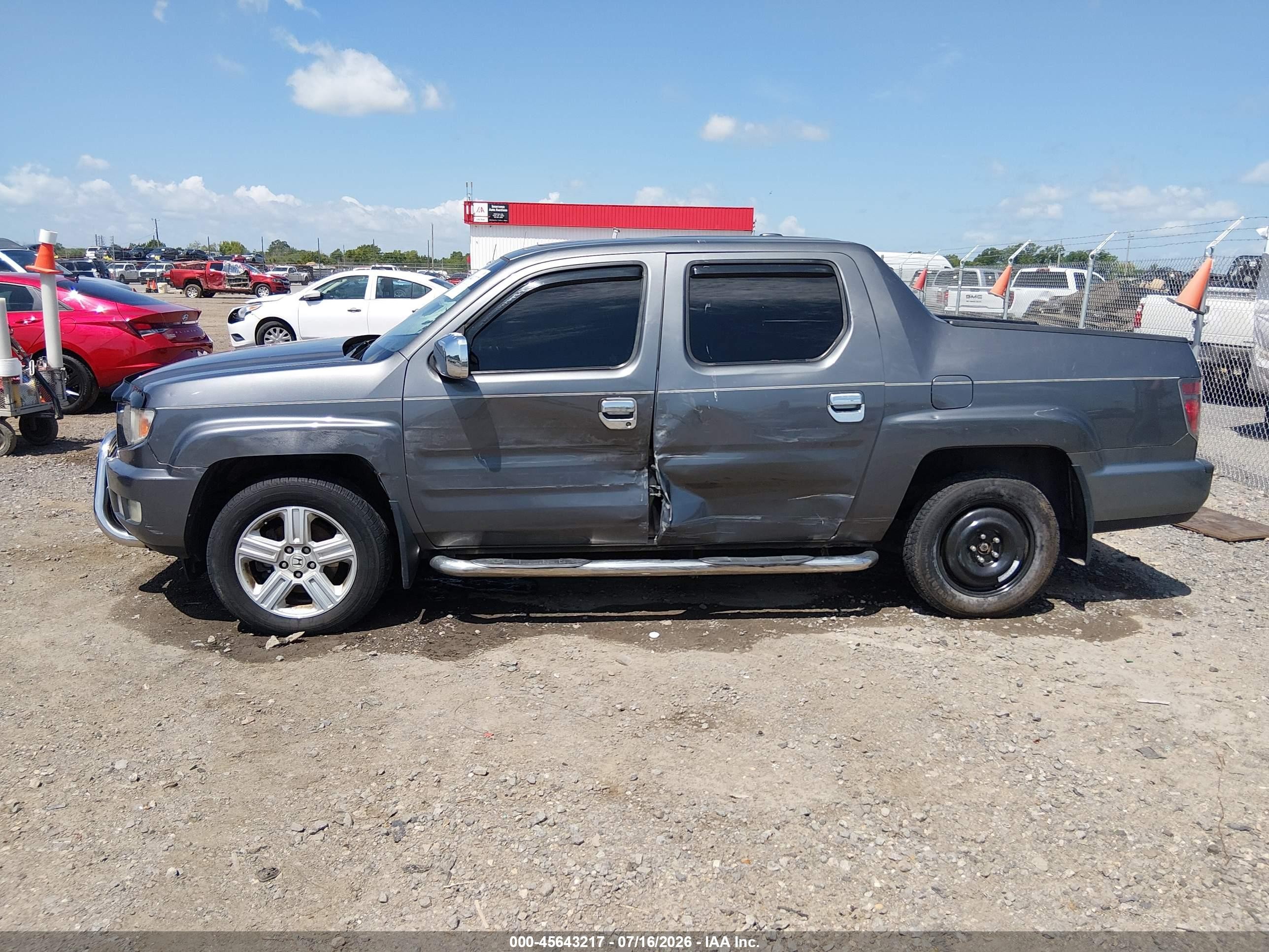 2012 Honda Ridgeline Rtl Gray vin: 5FPYK1F51CB457970