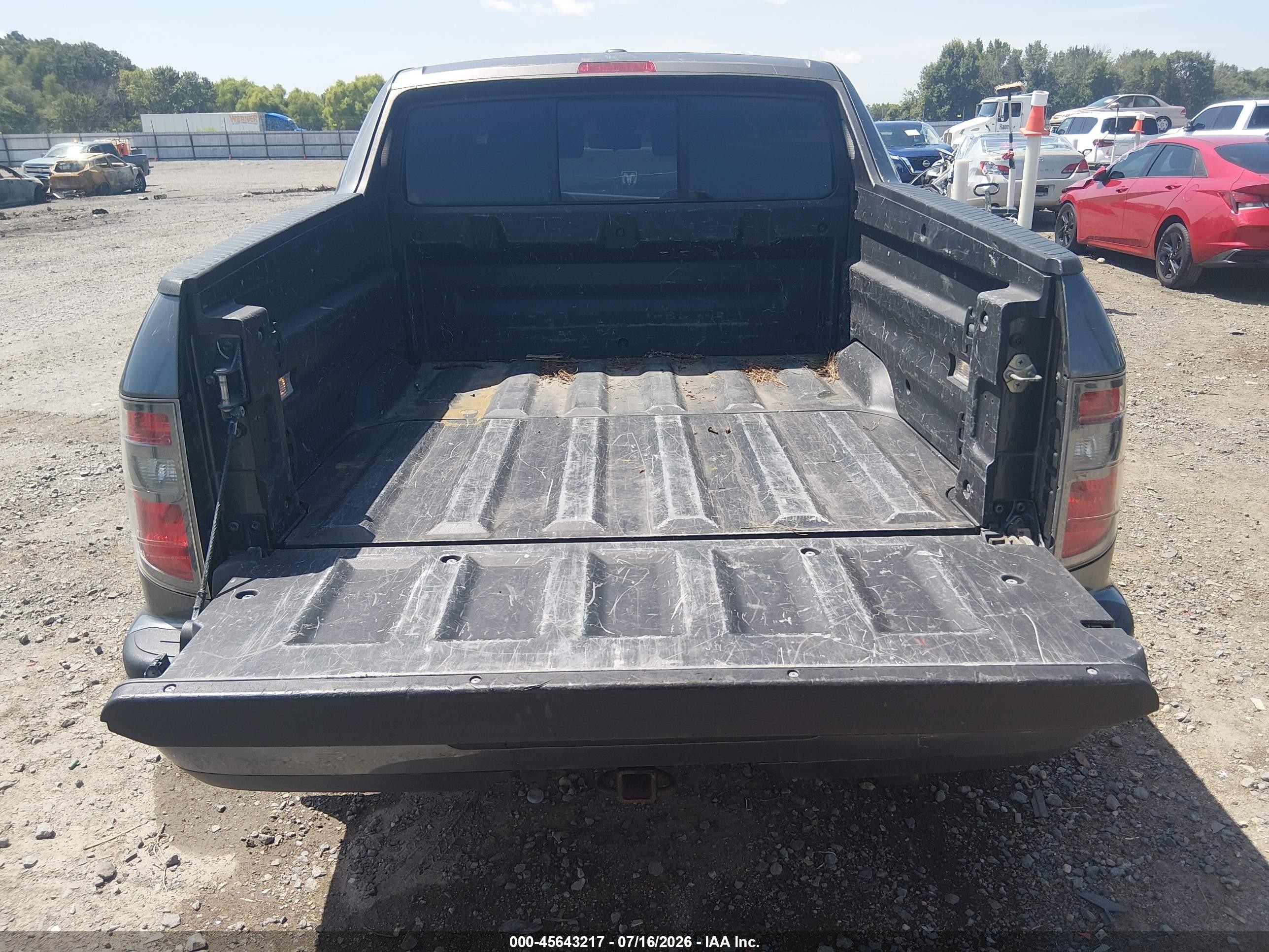 2012 Honda Ridgeline Rtl Gray vin: 5FPYK1F51CB457970