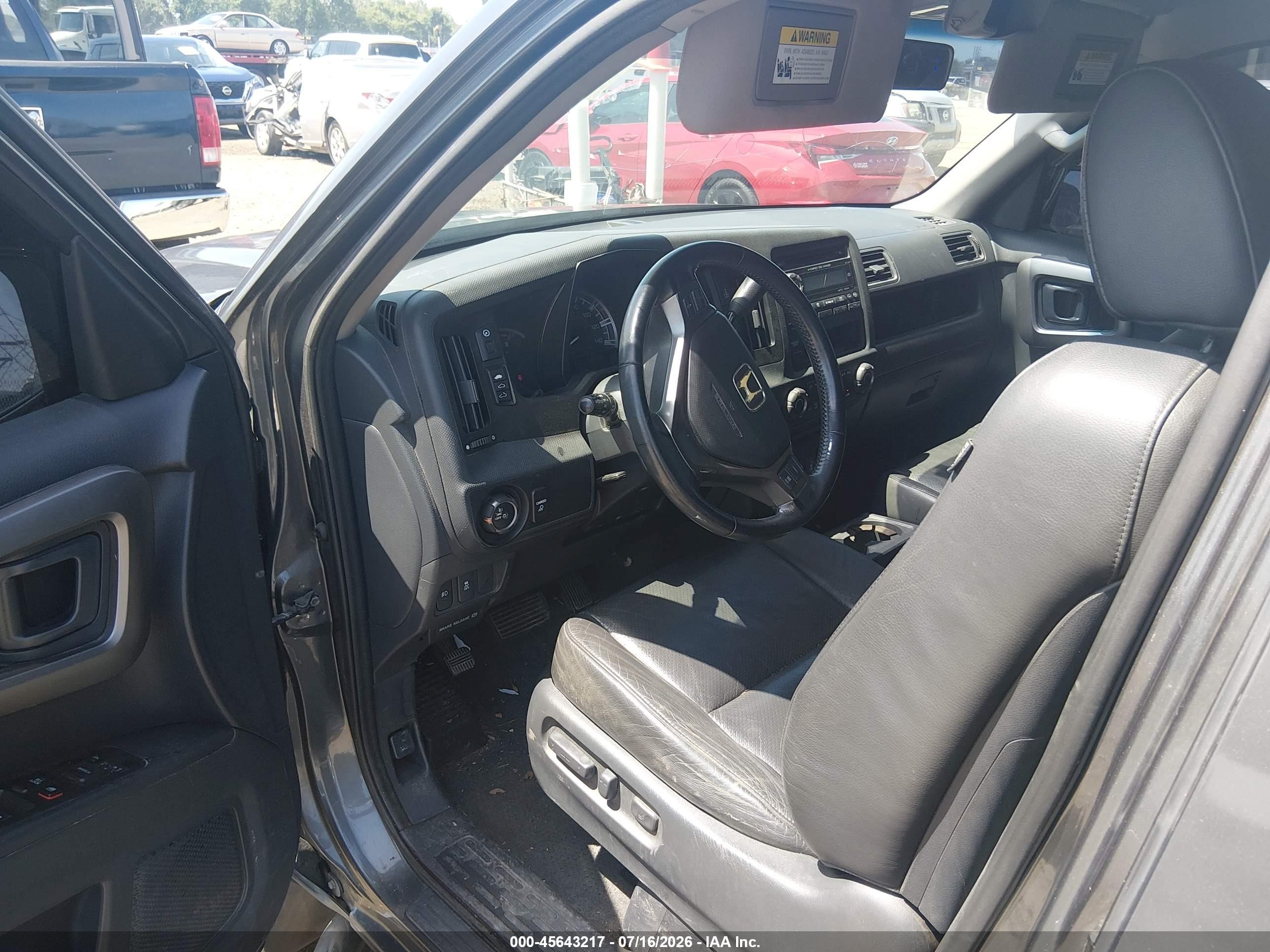 2012 Honda Ridgeline Rtl Gray vin: 5FPYK1F51CB457970