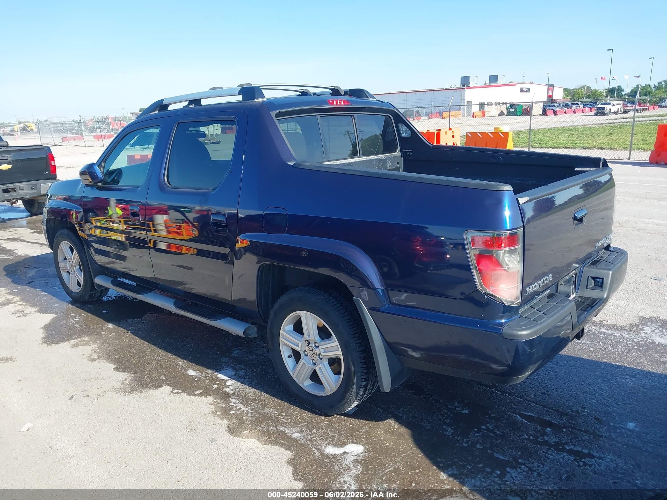 2014 Honda Ridgeline Rtl Blue vin: 5FPYK1F51EB001955