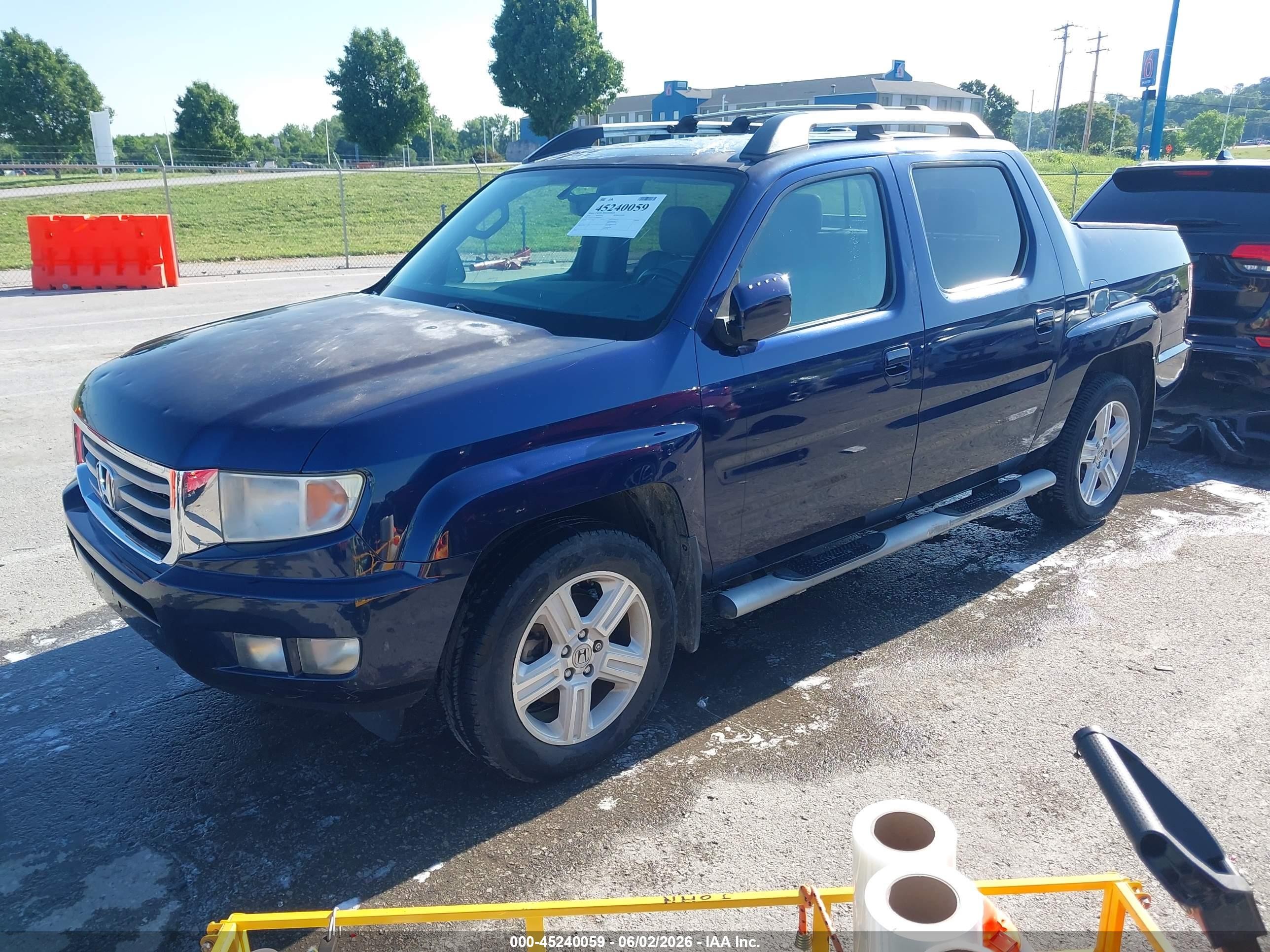 2014 Honda Ridgeline Rtl Blue vin: 5FPYK1F51EB001955