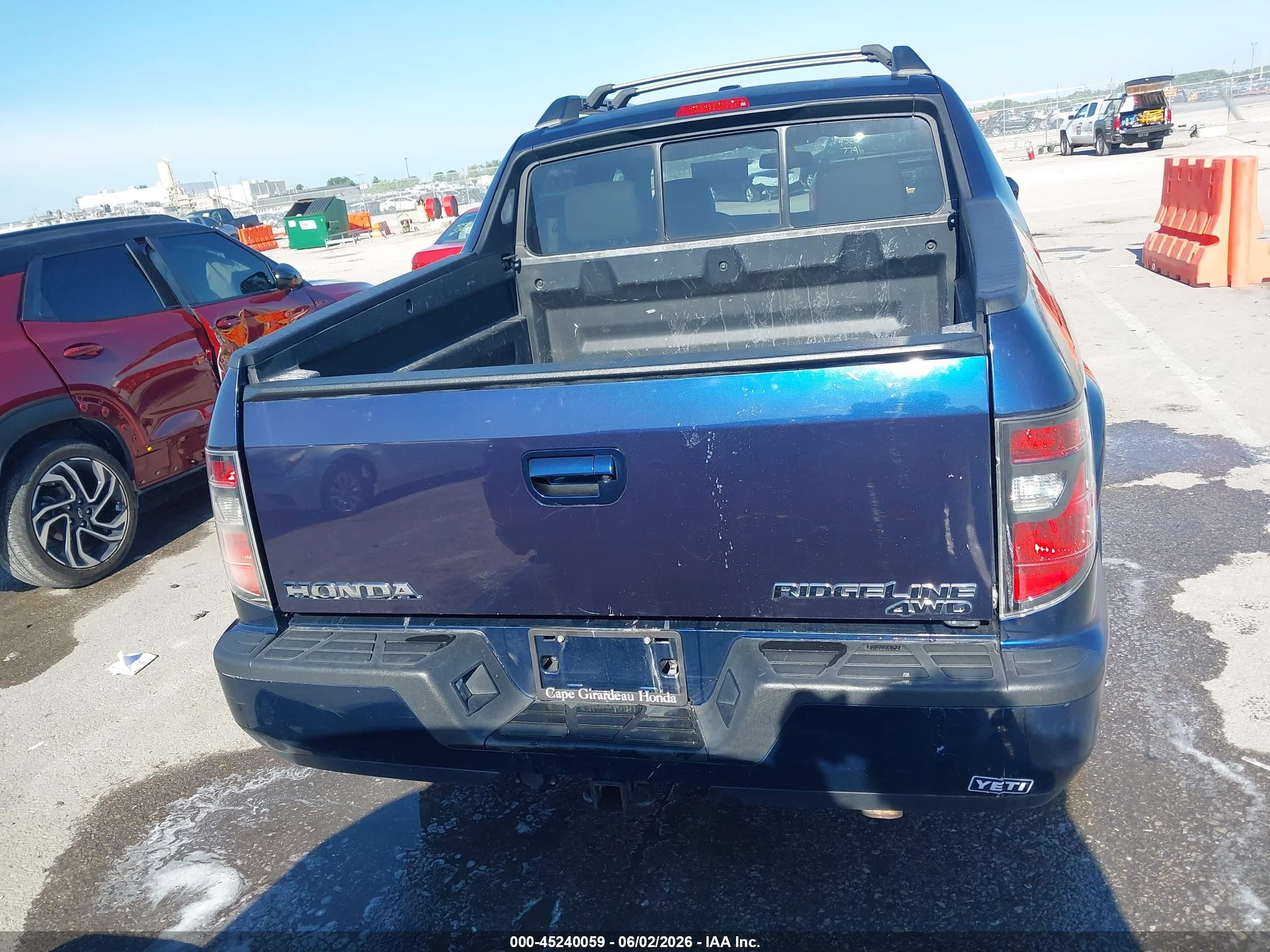 2014 Honda Ridgeline Rtl Blue vin: 5FPYK1F51EB001955