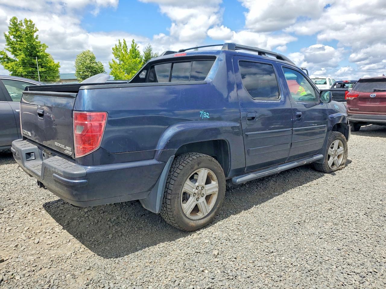 2011 Honda Ridgeline Rtl Charcoal vin: 5FPYK1F52BB003631