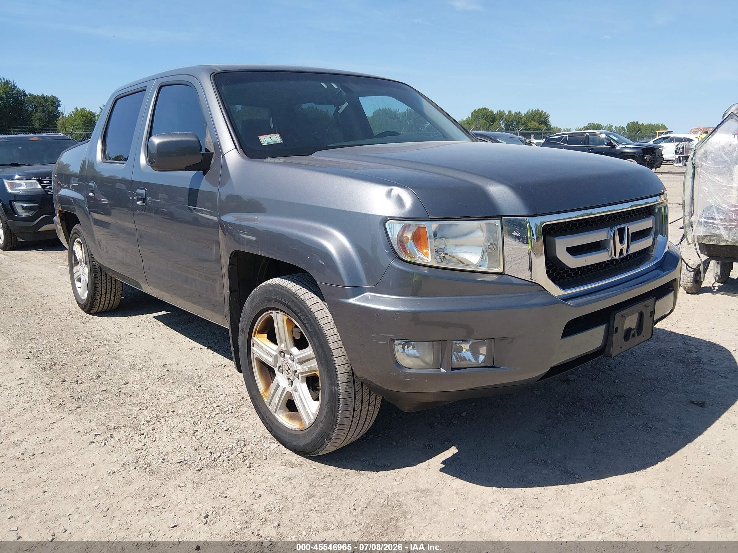 2011 Honda Ridgeline Rtl Gray vin: 5FPYK1F52BB455014