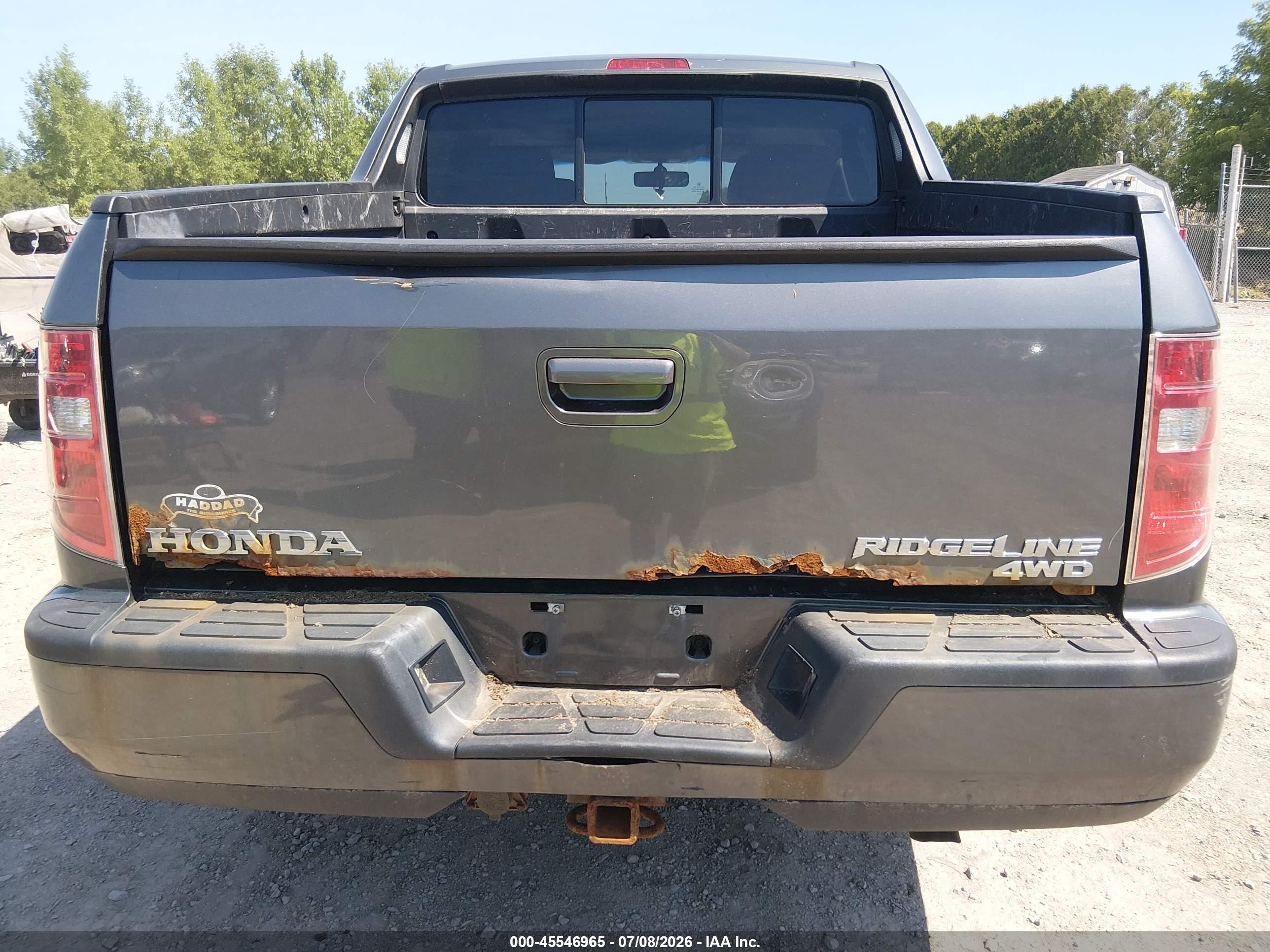 2011 Honda Ridgeline Rtl Gray vin: 5FPYK1F52BB455014