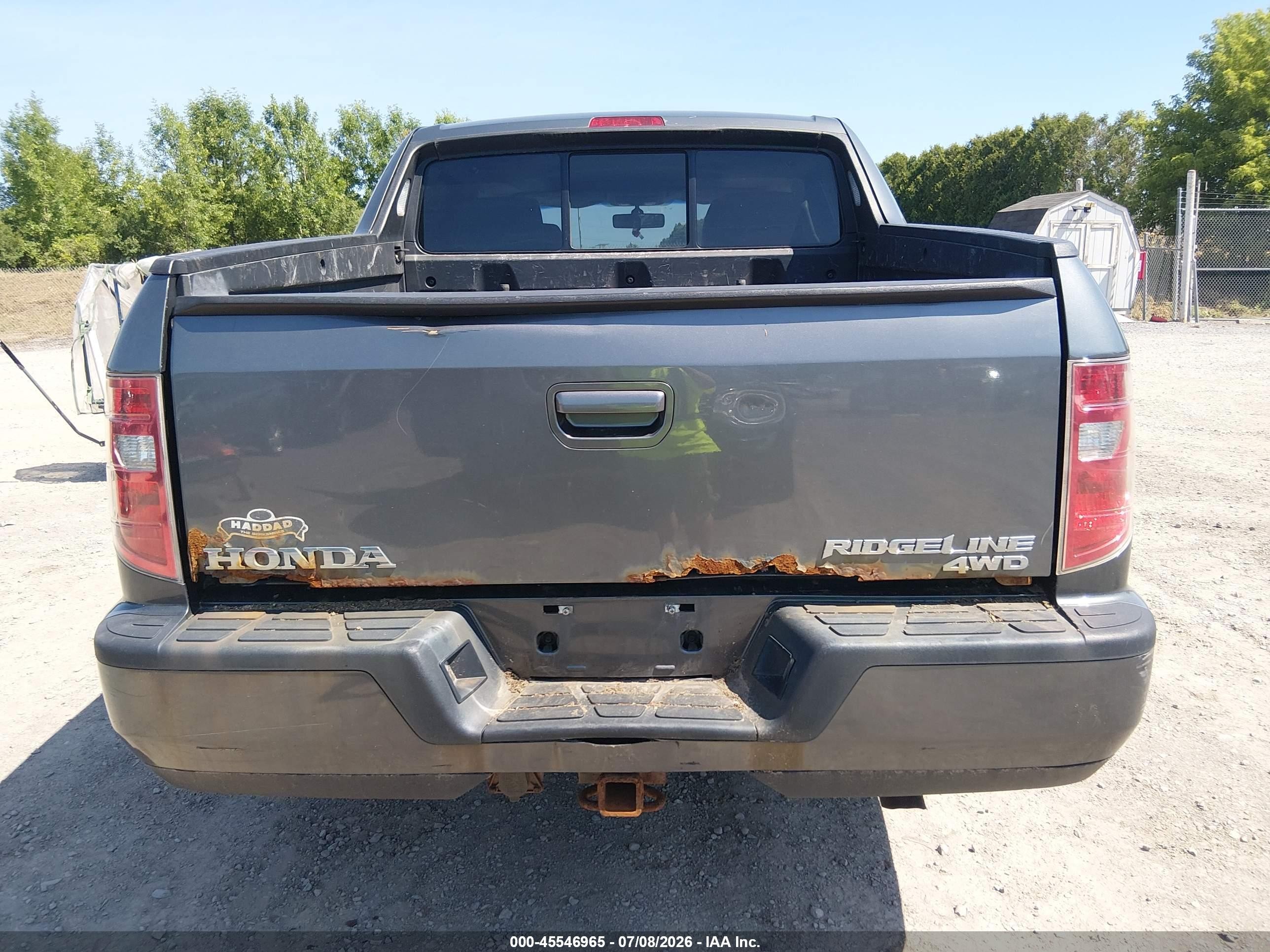 2011 Honda Ridgeline Rtl Gray vin: 5FPYK1F52BB455014