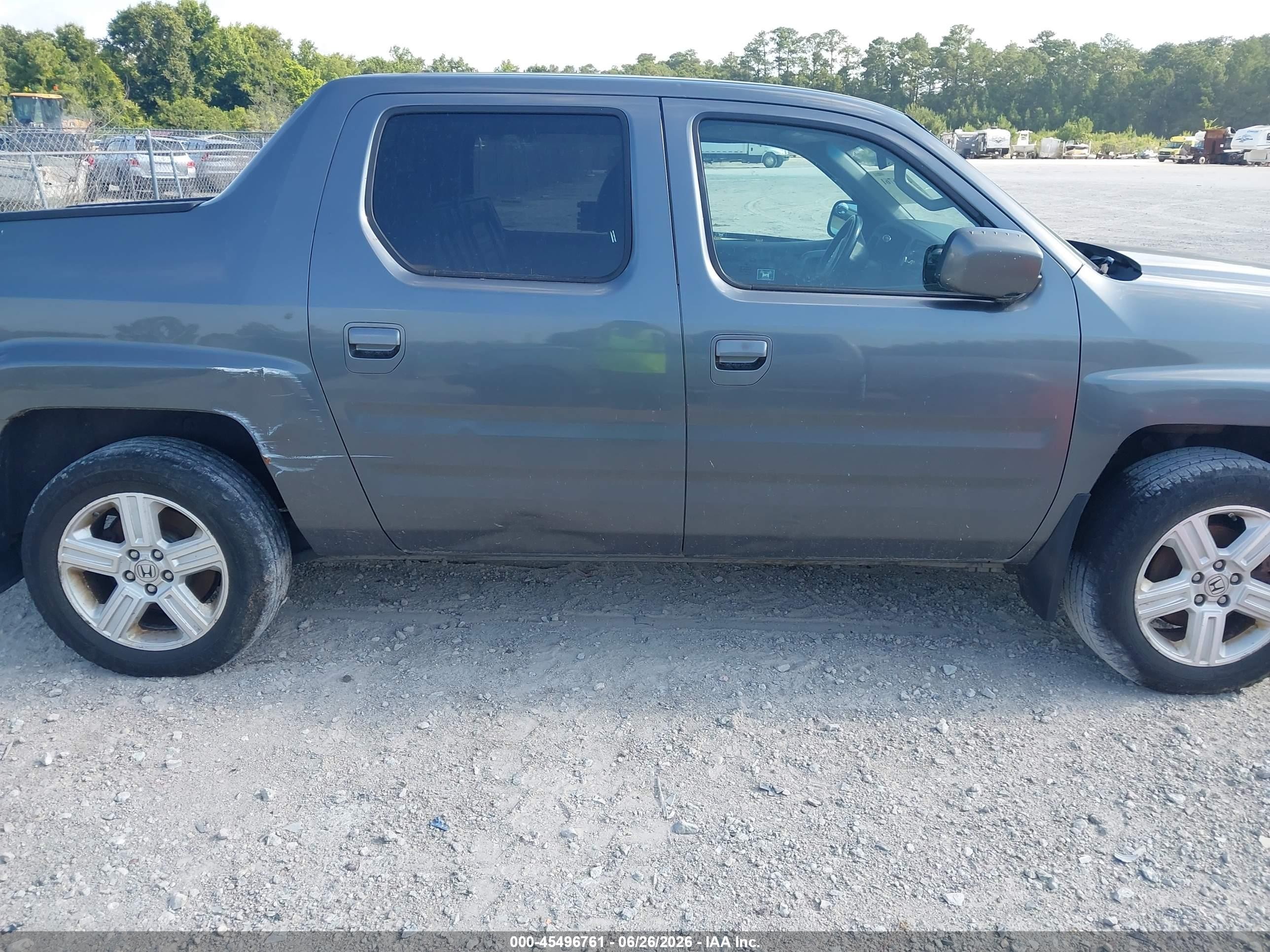 2012 Honda Ridgeline Rtl Gray vin: 5FPYK1F52CB451188