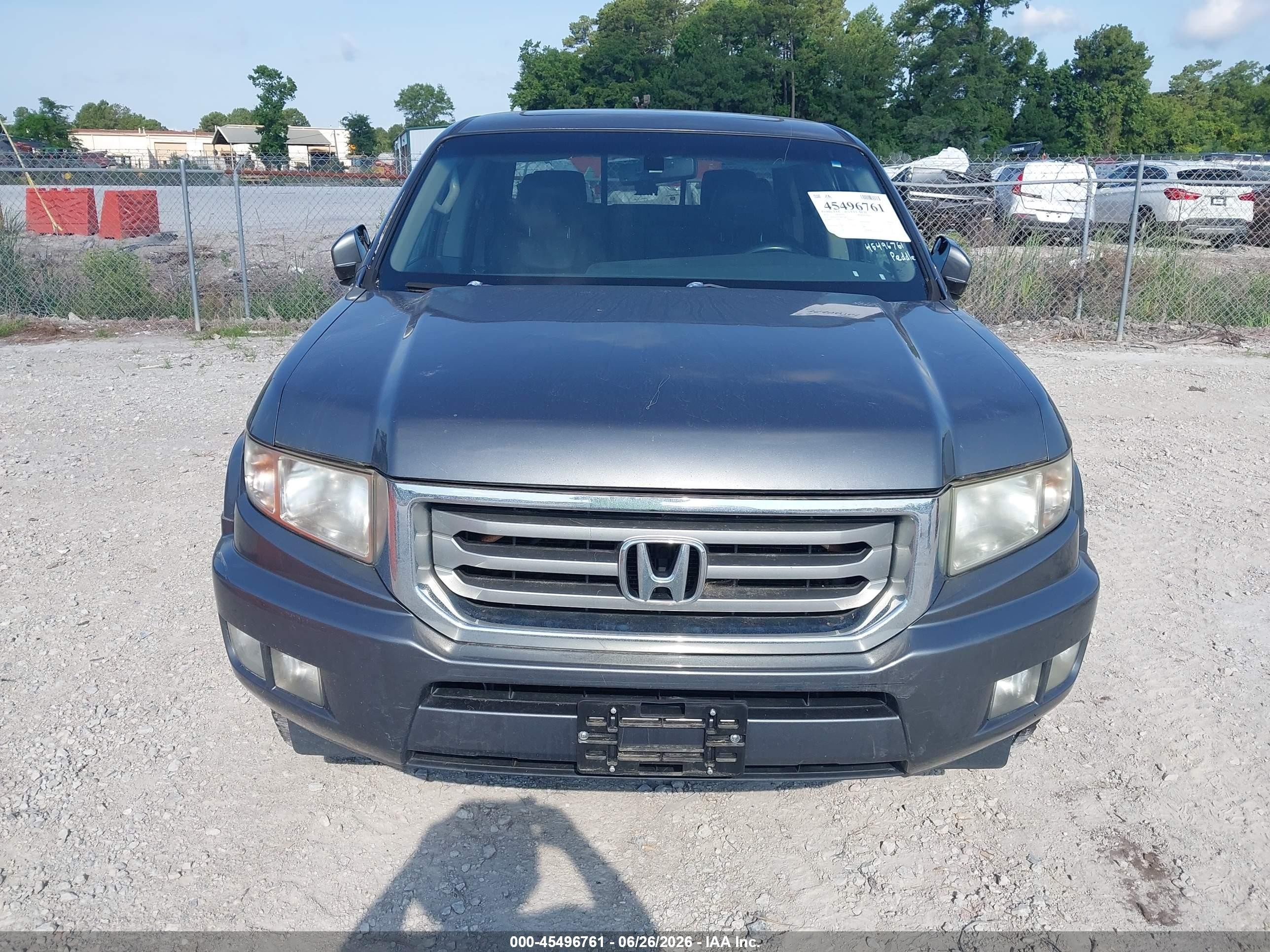 2012 Honda Ridgeline Rtl Gray vin: 5FPYK1F52CB451188