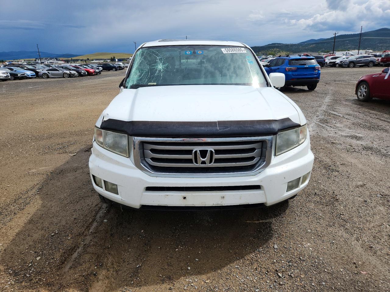 2013 Honda Ridgeline Rtl White vin: 5FPYK1F52DB011666
