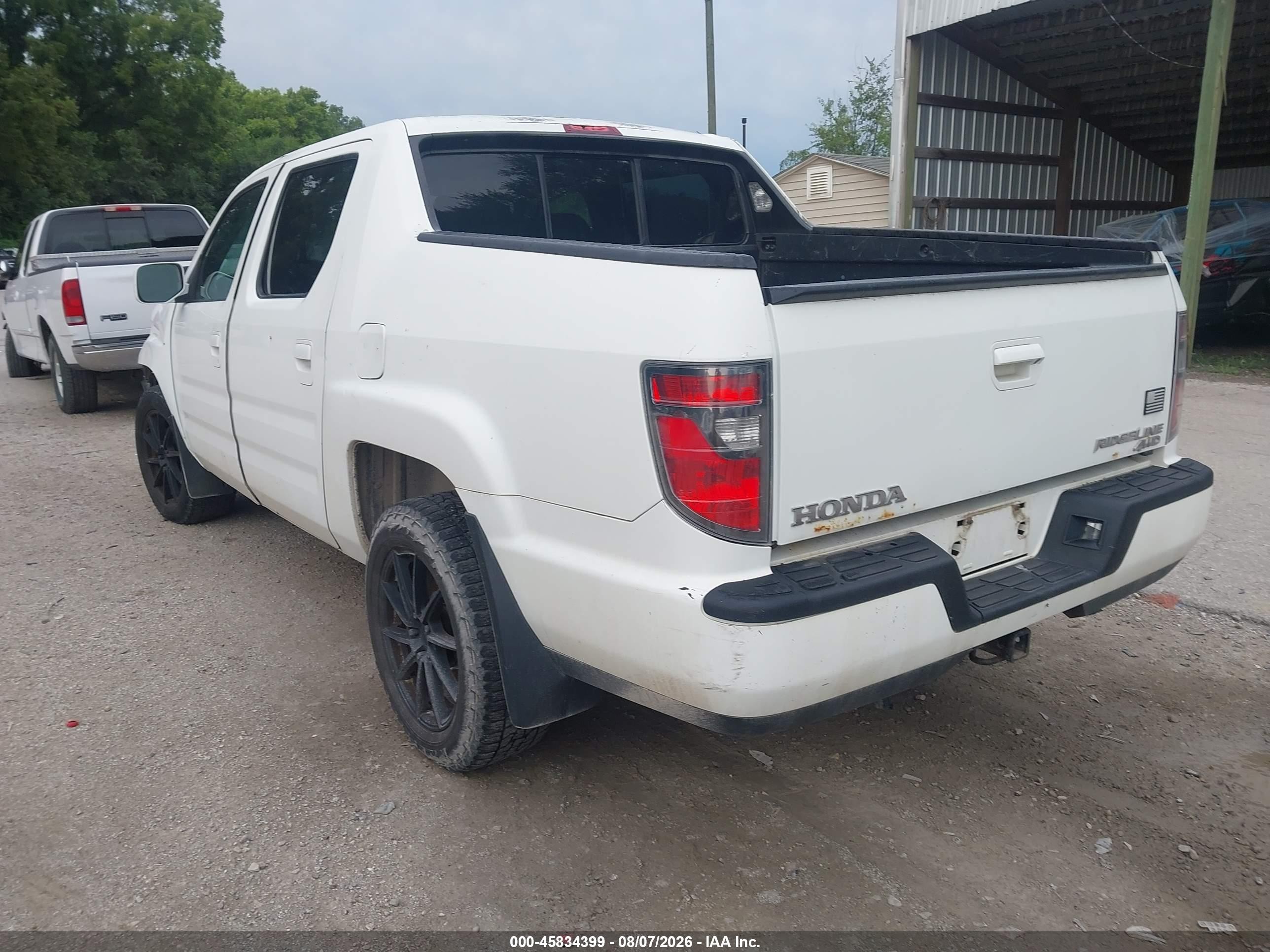 2013 Honda Ridgeline Rtl White vin: 5FPYK1F52DB013255