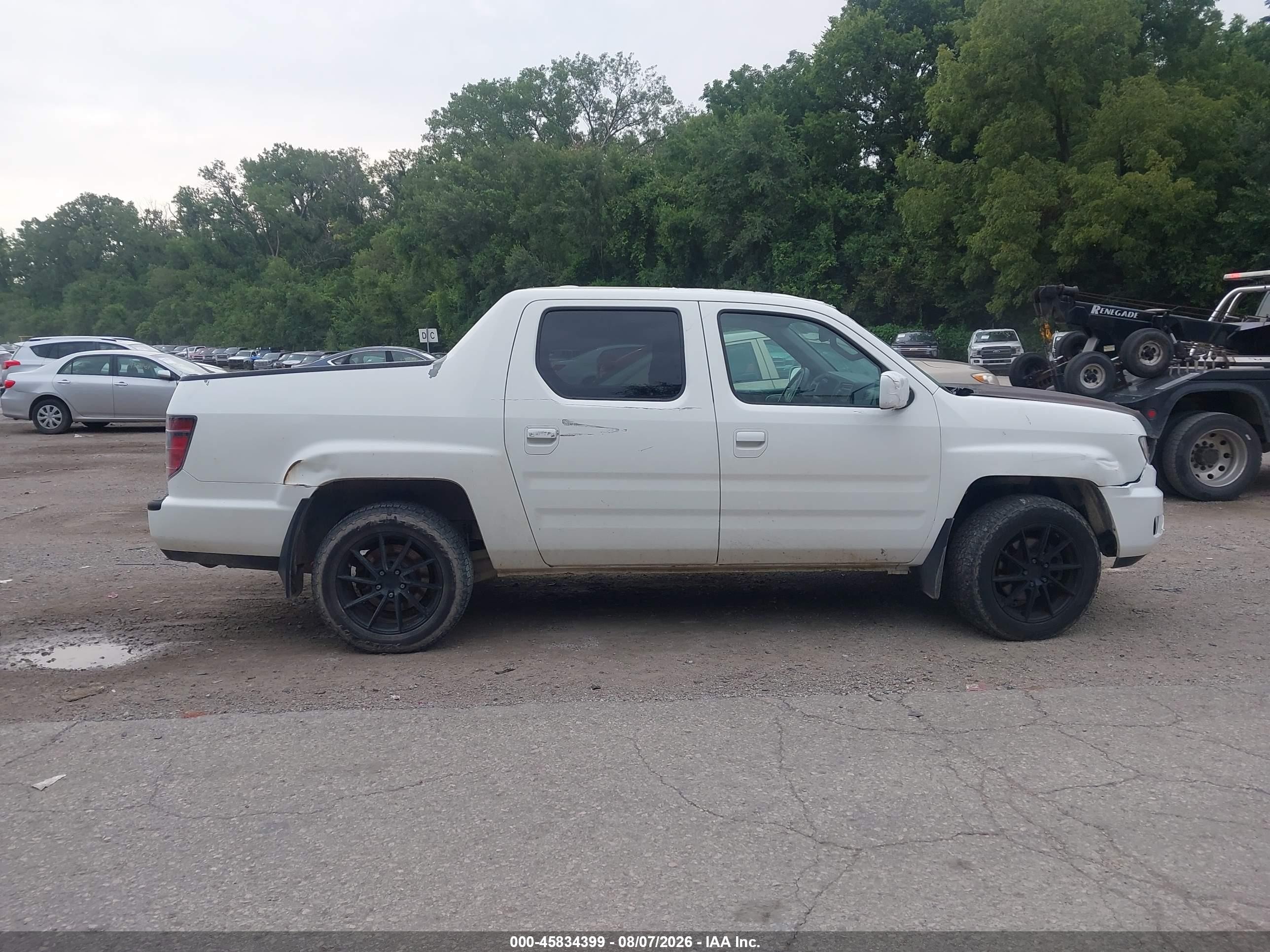 2013 Honda Ridgeline Rtl White vin: 5FPYK1F52DB013255