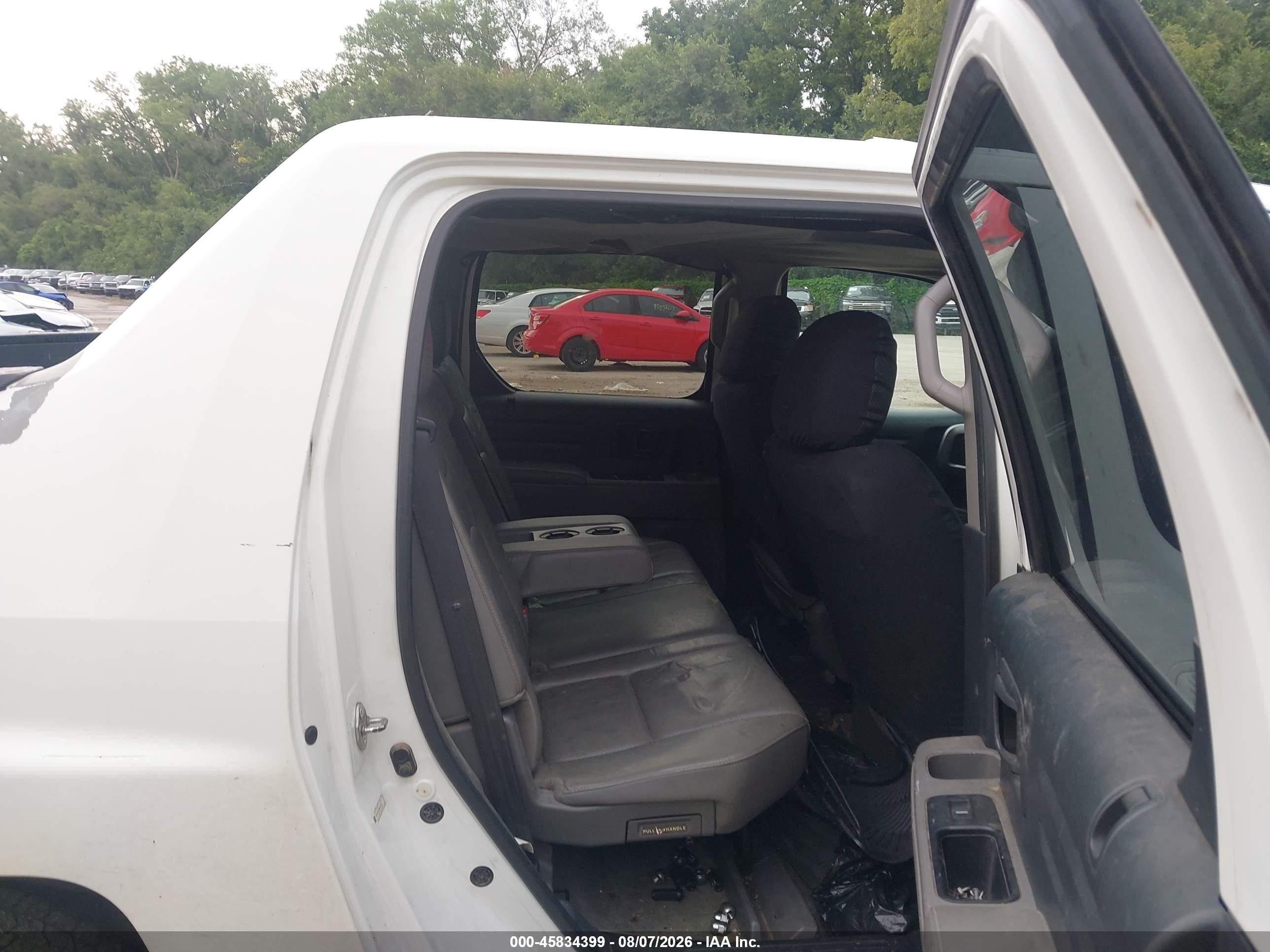 2013 Honda Ridgeline Rtl White vin: 5FPYK1F52DB013255