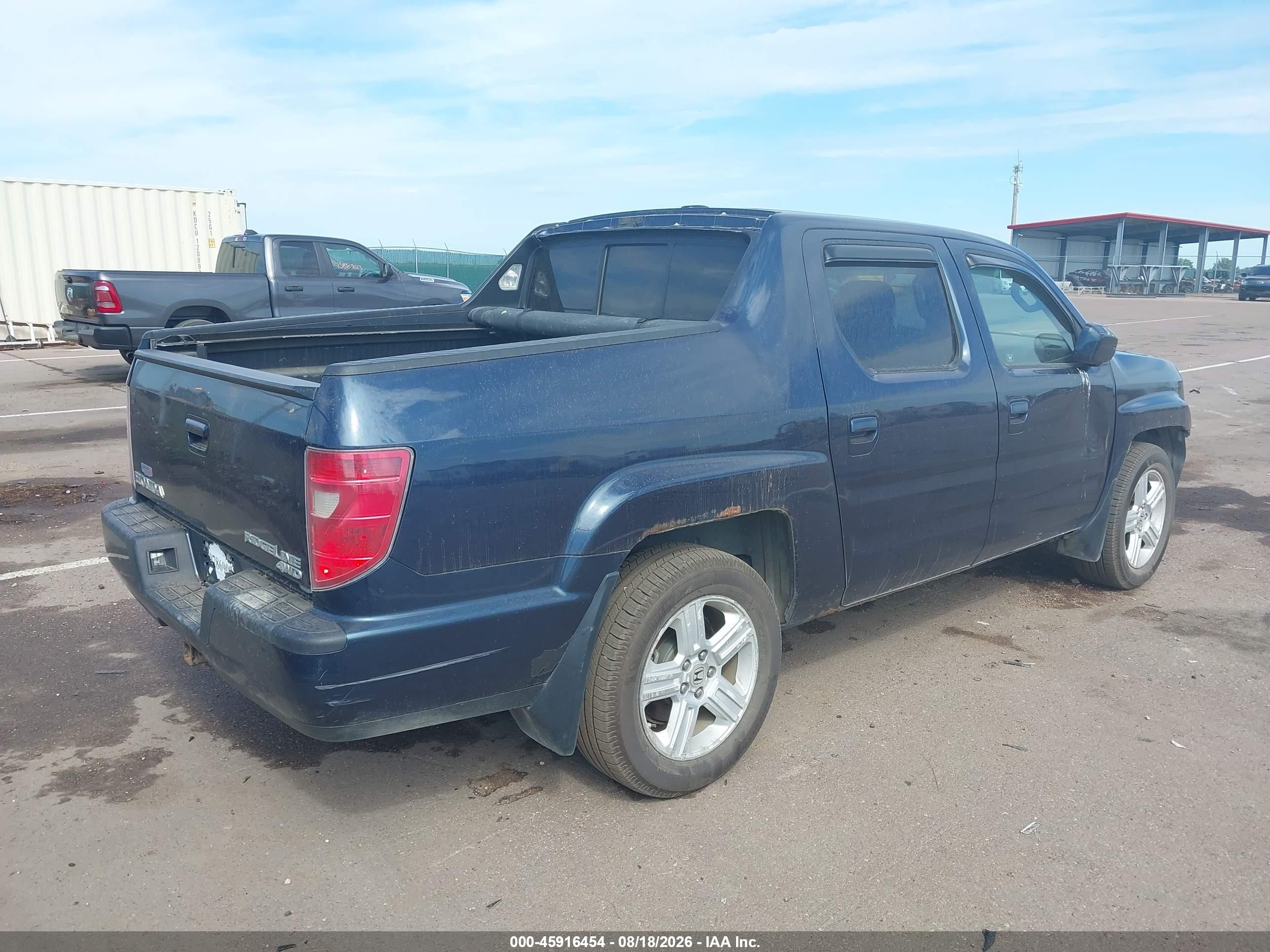 2010 Honda Ridgeline Rtl Синий vin: 5FPYK1F53AB004494