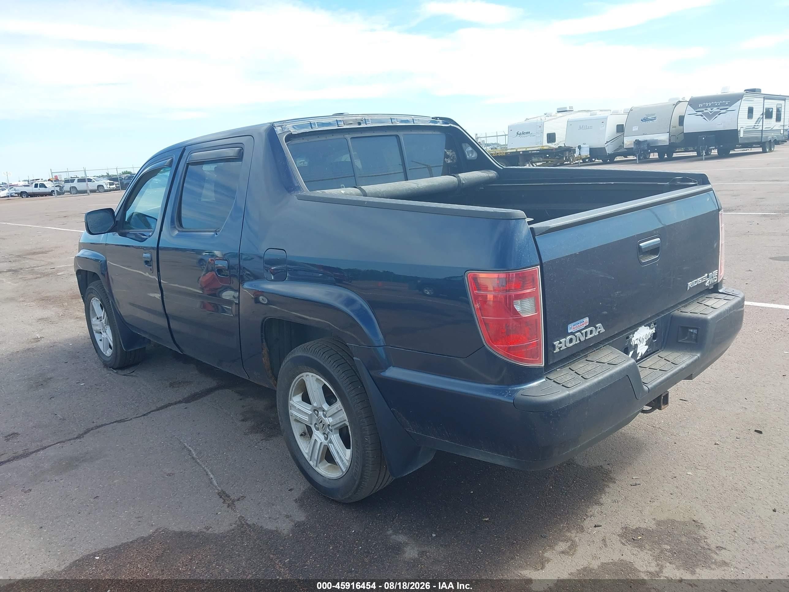 2010 Honda Ridgeline Rtl Синий vin: 5FPYK1F53AB004494
