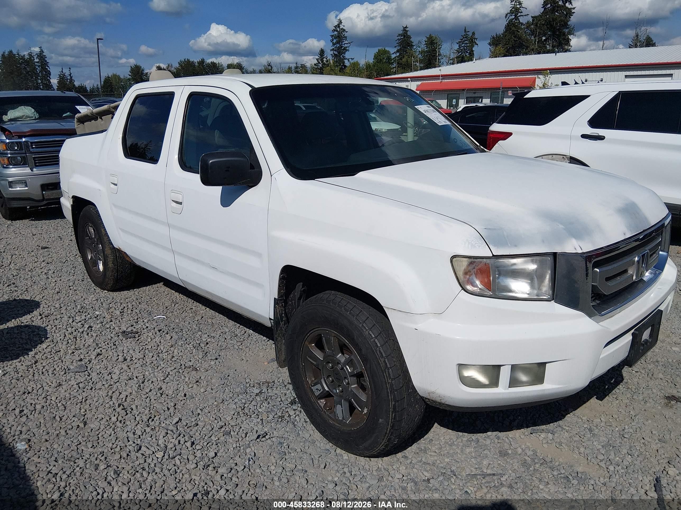 2010 Honda Ridgeline Rtl Белый vin: 5FPYK1F53AB501772