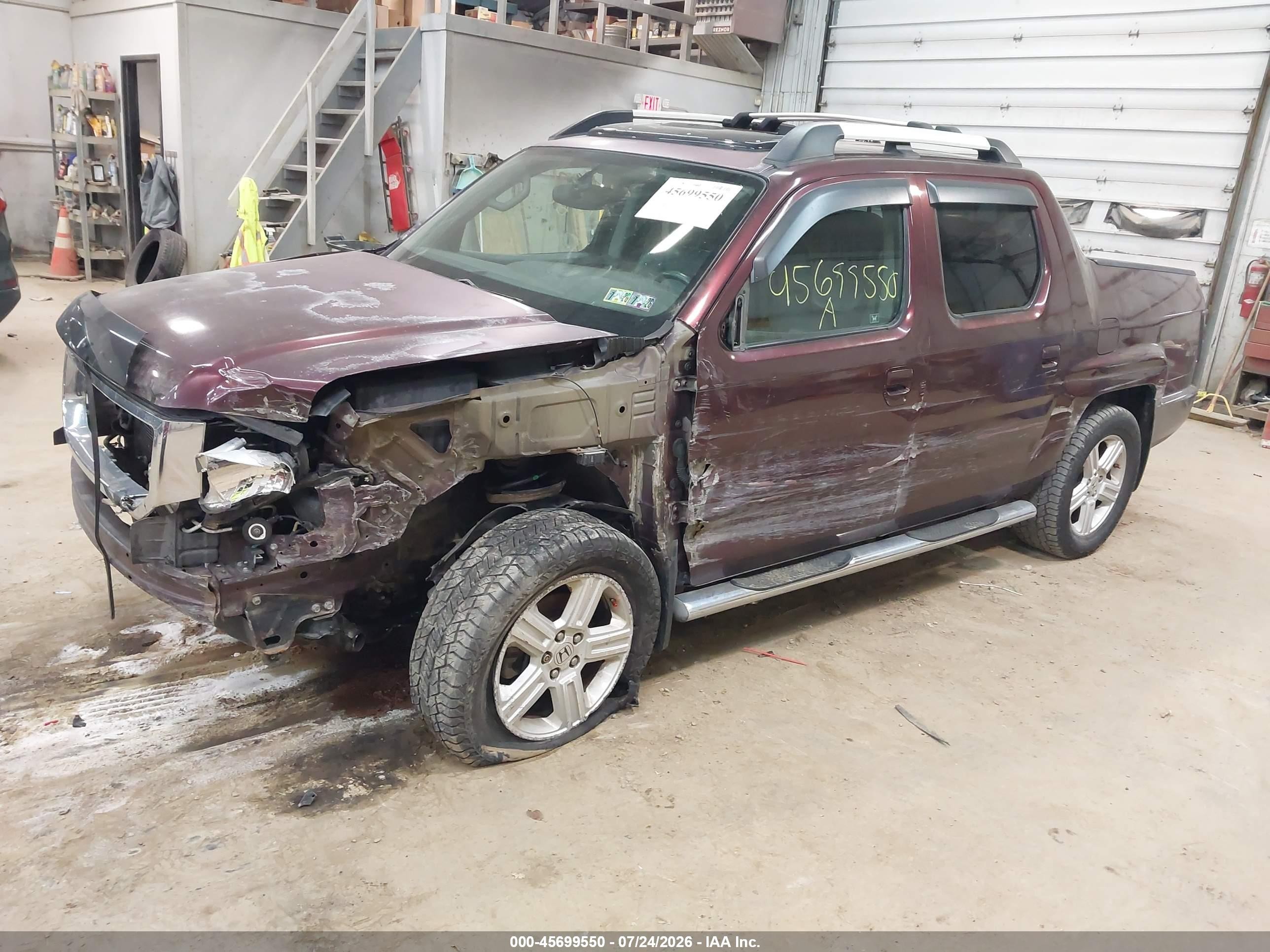 2011 Honda Ridgeline Rtl Red vin: 5FPYK1F53BB004951
