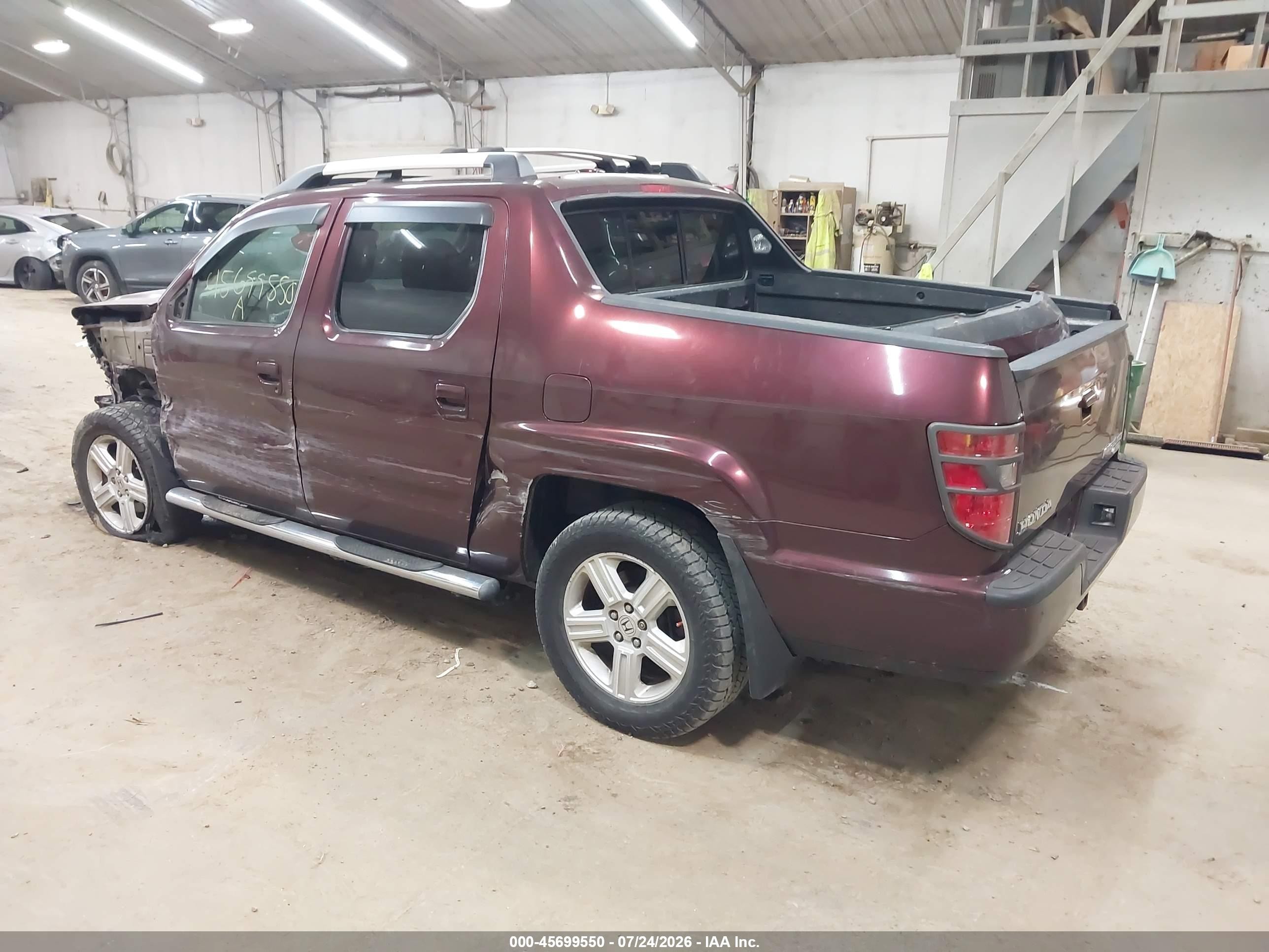 2011 Honda Ridgeline Rtl Red vin: 5FPYK1F53BB004951