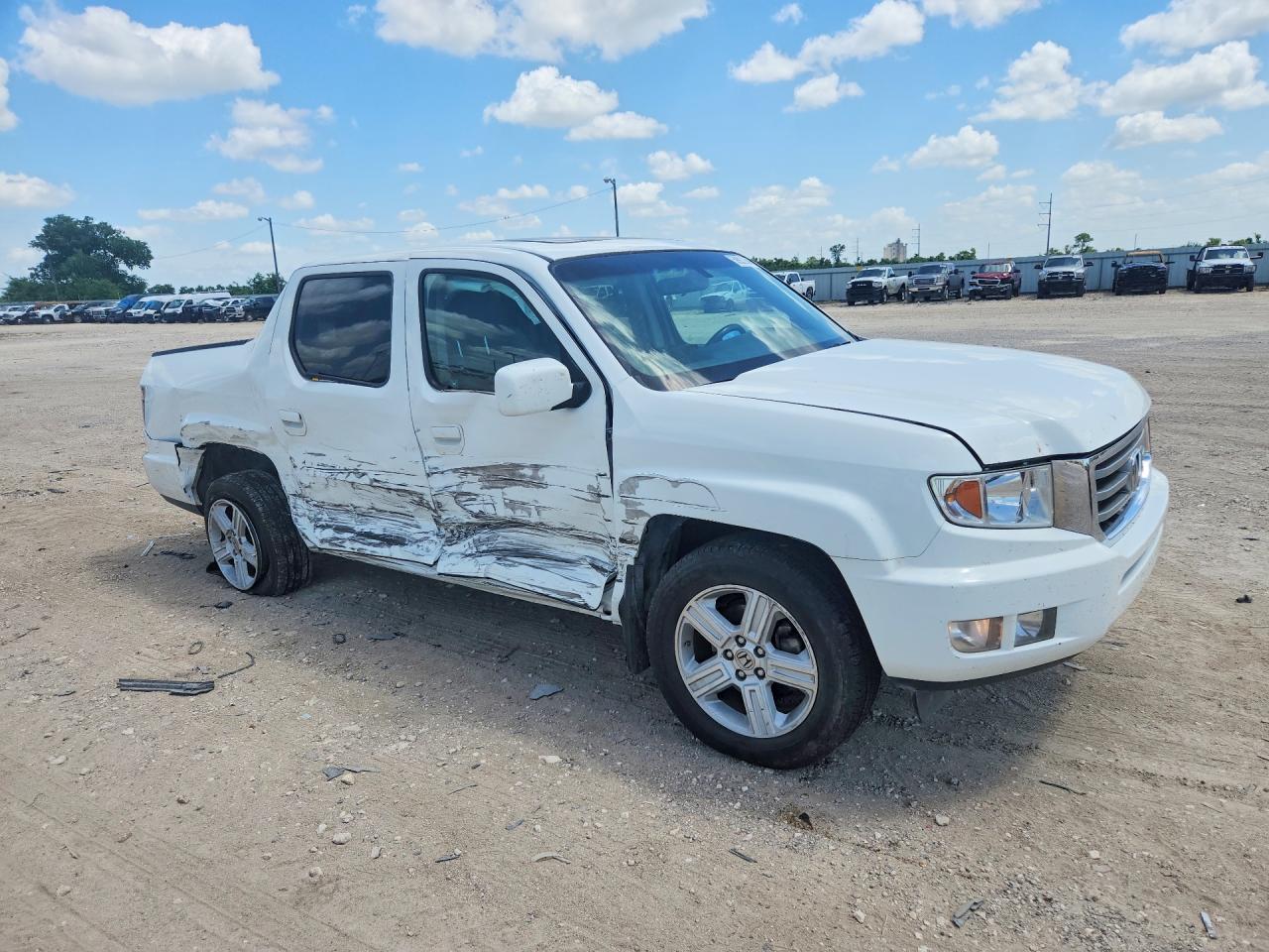2012 Honda Ridgeline Rtl White vin: 5FPYK1F53CB458621