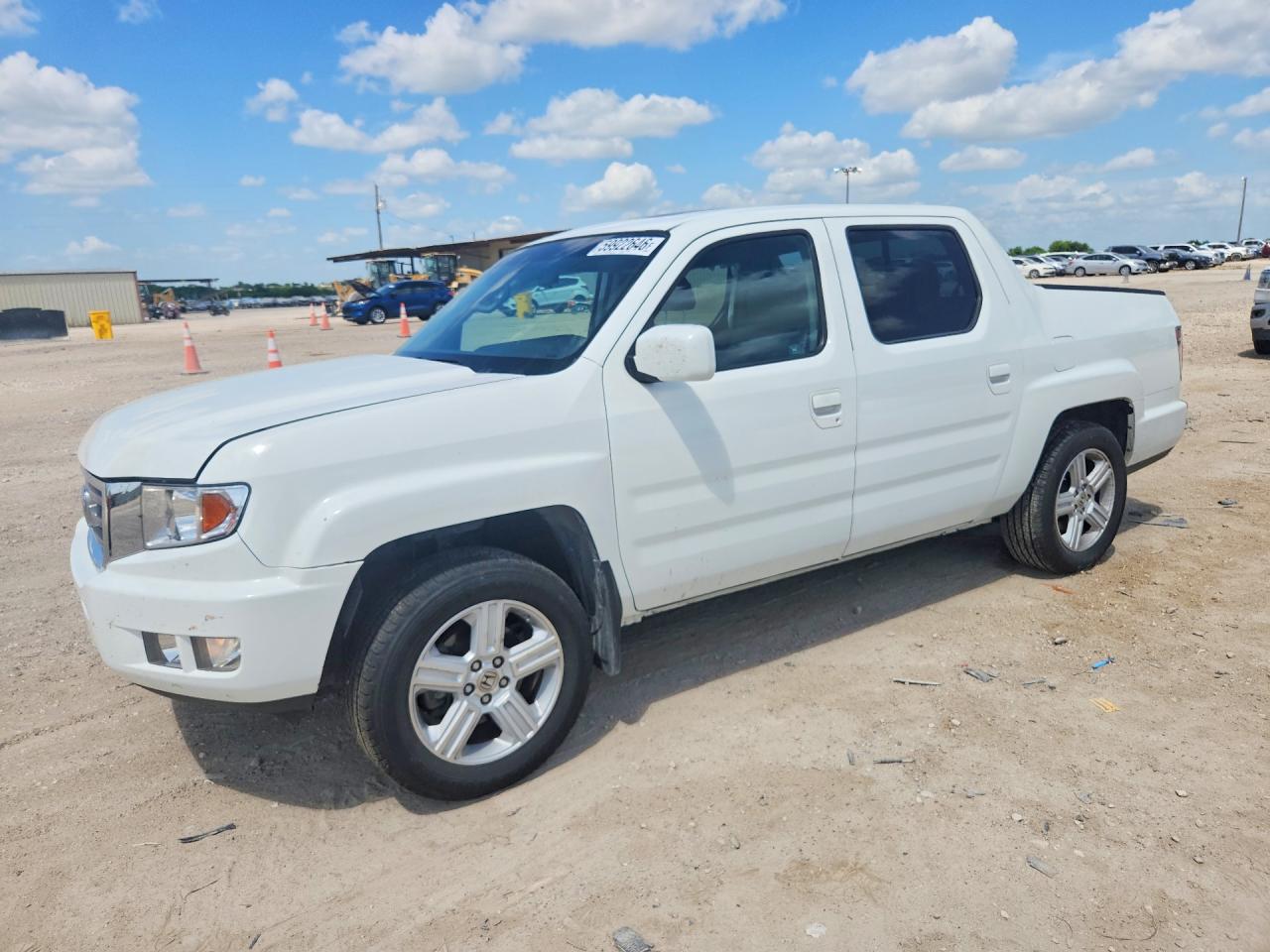 2012 Honda Ridgeline Rtl White vin: 5FPYK1F53CB458621