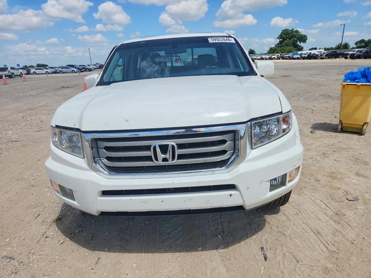 2012 Honda Ridgeline Rtl White vin: 5FPYK1F53CB458621