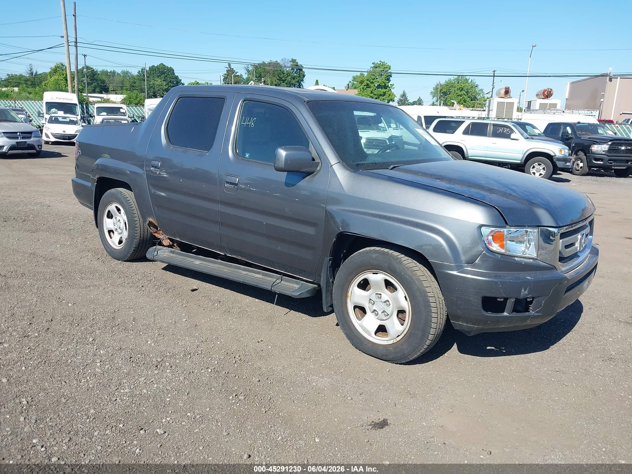 2010 Honda Ridgeline Rtl Gray vin: 5FPYK1F54AB001782