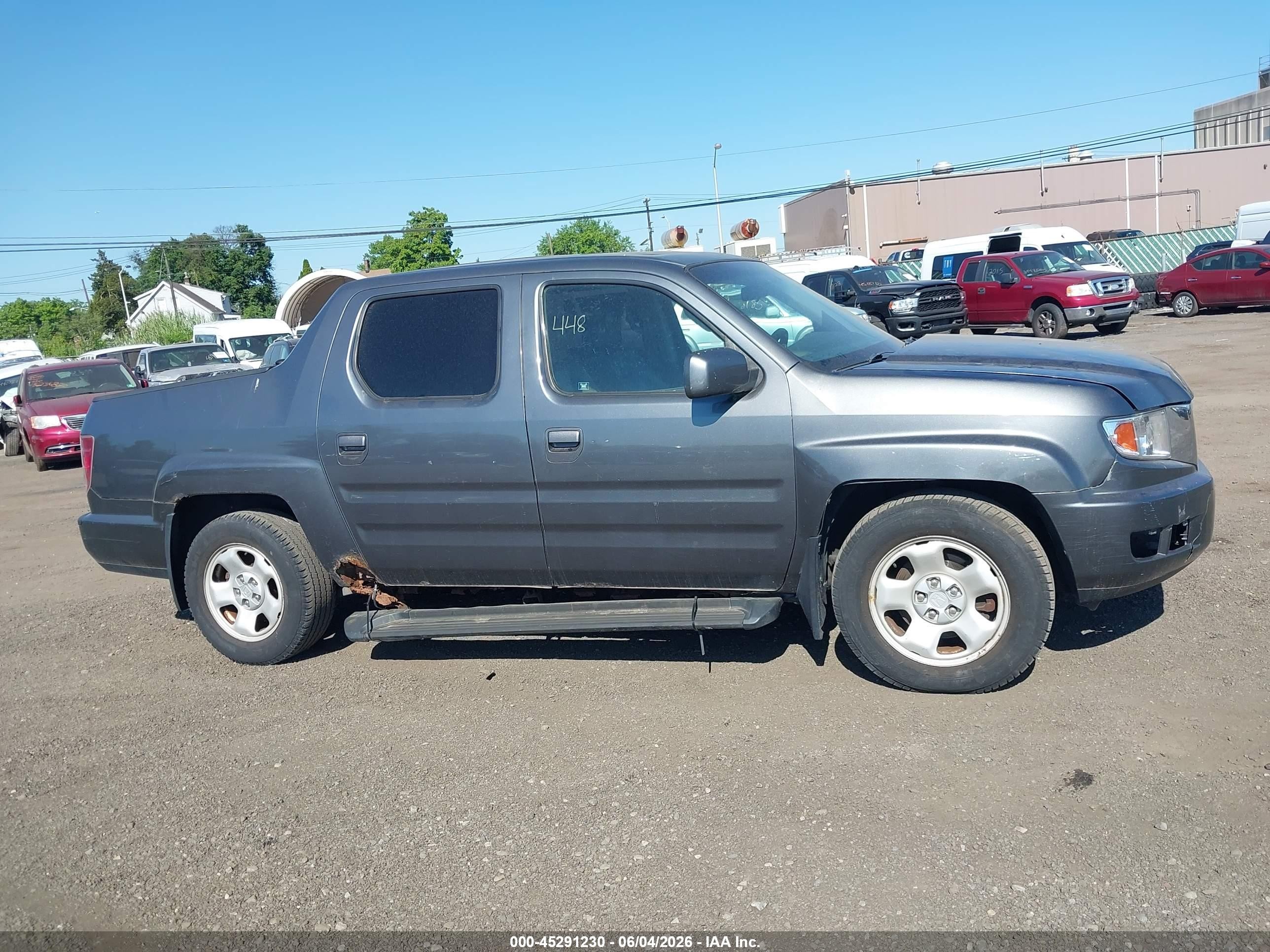 2010 Honda Ridgeline Rtl Gray vin: 5FPYK1F54AB001782