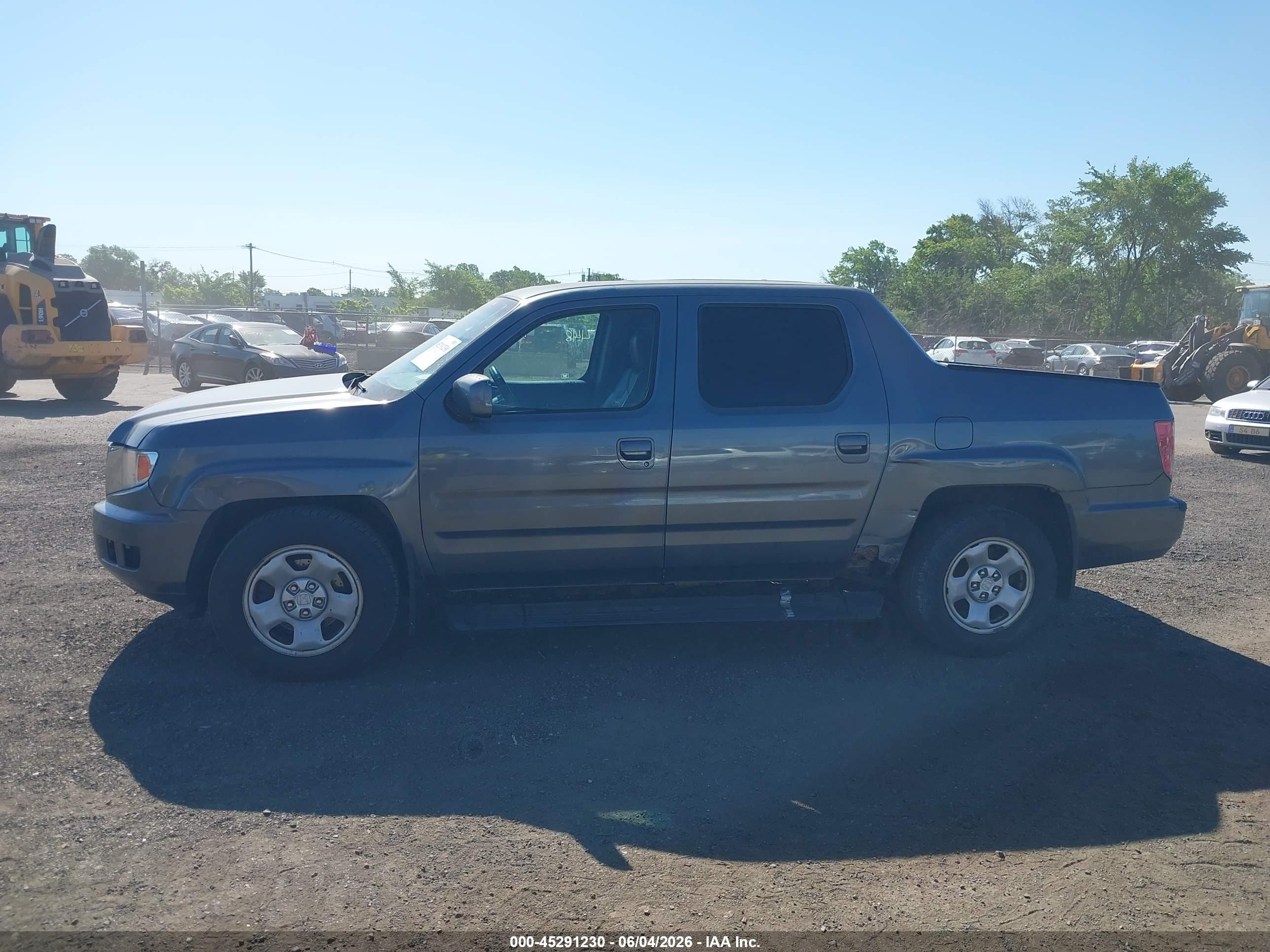 2010 Honda Ridgeline Rtl Gray vin: 5FPYK1F54AB001782