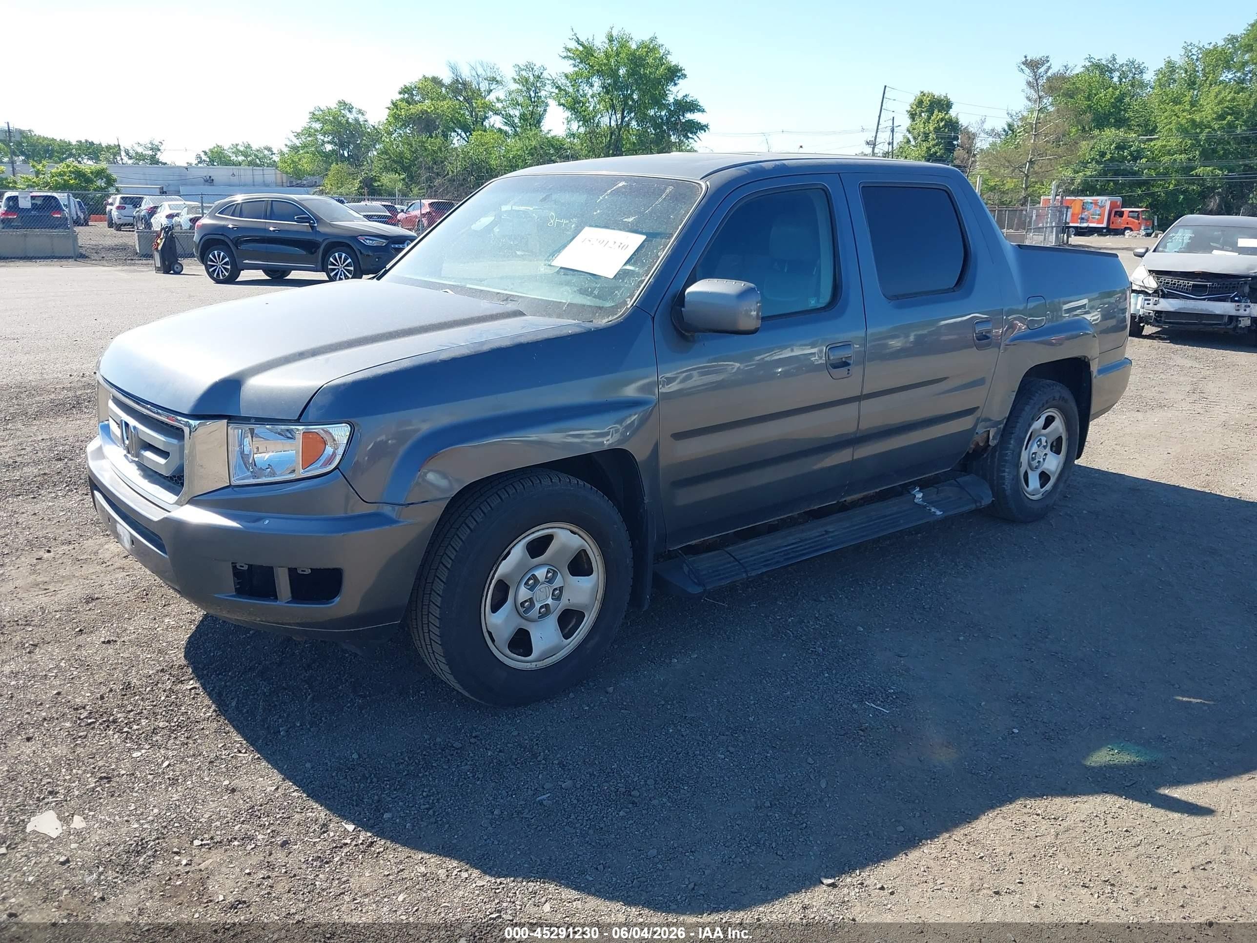 2010 Honda Ridgeline Rtl Gray vin: 5FPYK1F54AB001782