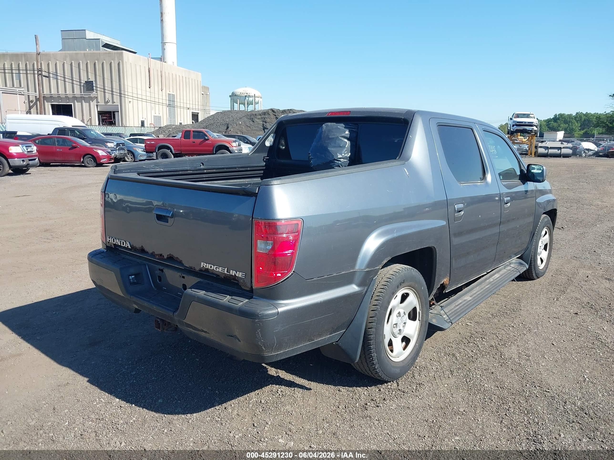 2010 Honda Ridgeline Rtl Gray vin: 5FPYK1F54AB001782