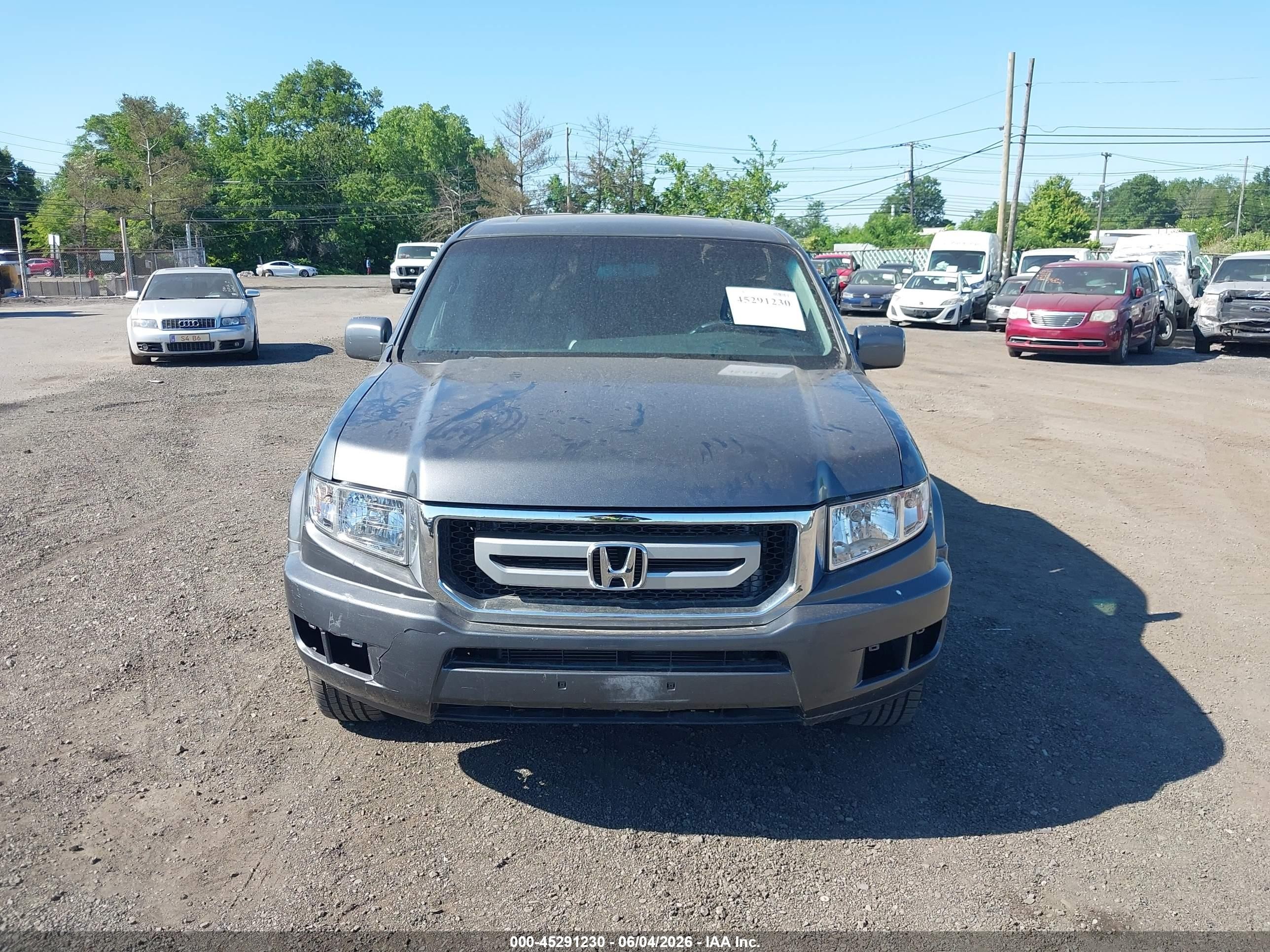 2010 Honda Ridgeline Rtl Gray vin: 5FPYK1F54AB001782