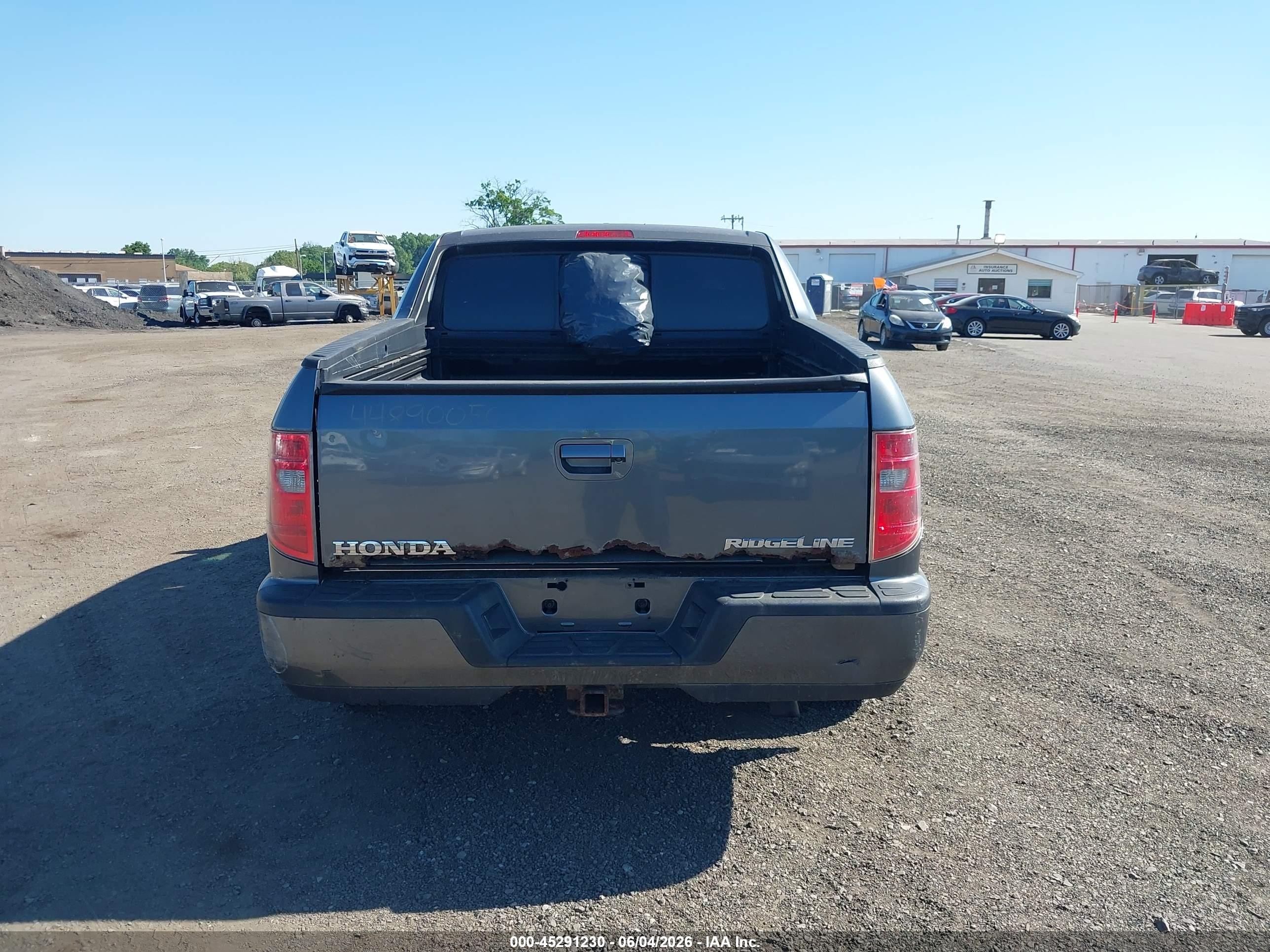 2010 Honda Ridgeline Rtl Gray vin: 5FPYK1F54AB001782