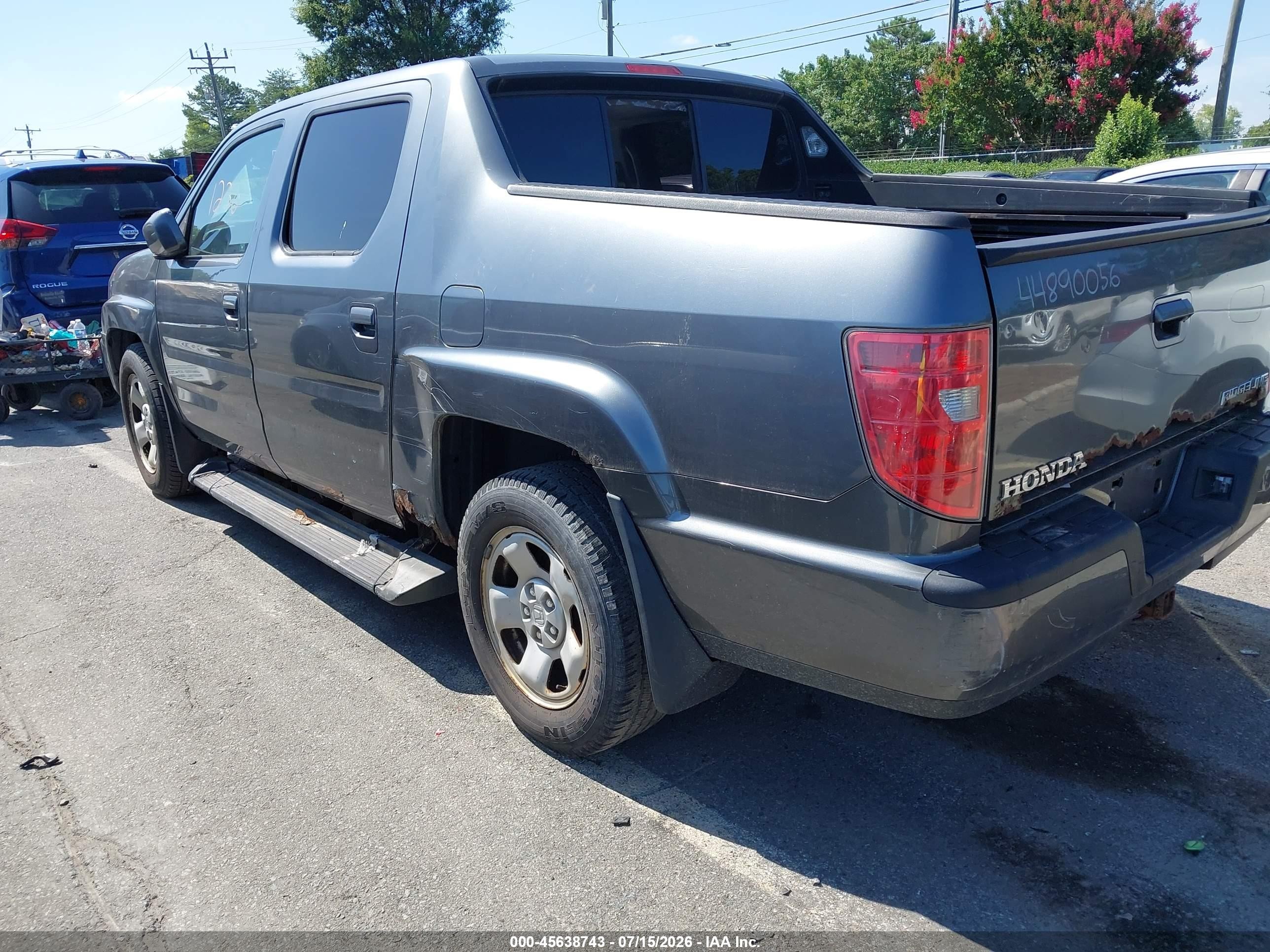 2010 Honda Ridgeline Rtl Серый vin: 5FPYK1F54AB001782